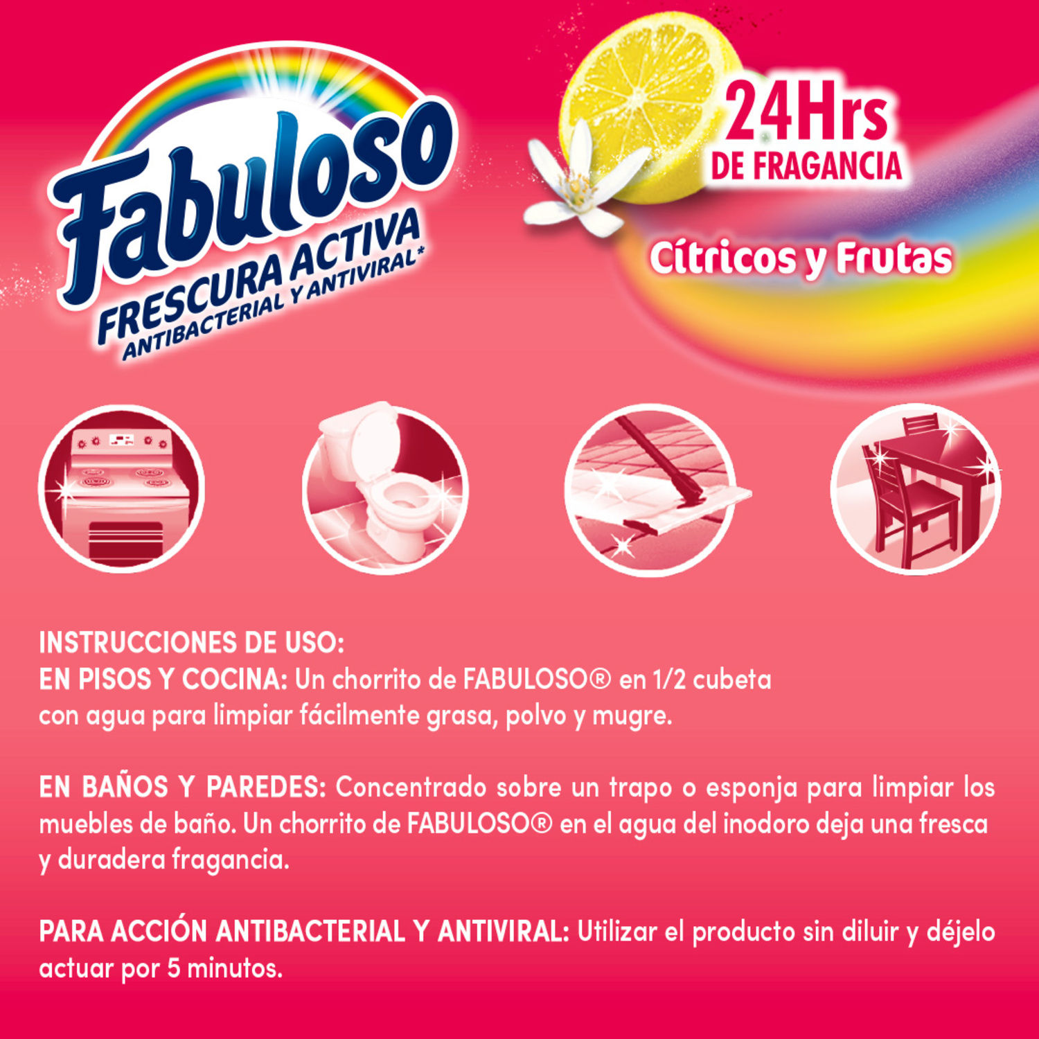 Desinfectante Liquido Citrico Fabuloso Bolsa 750 Ml