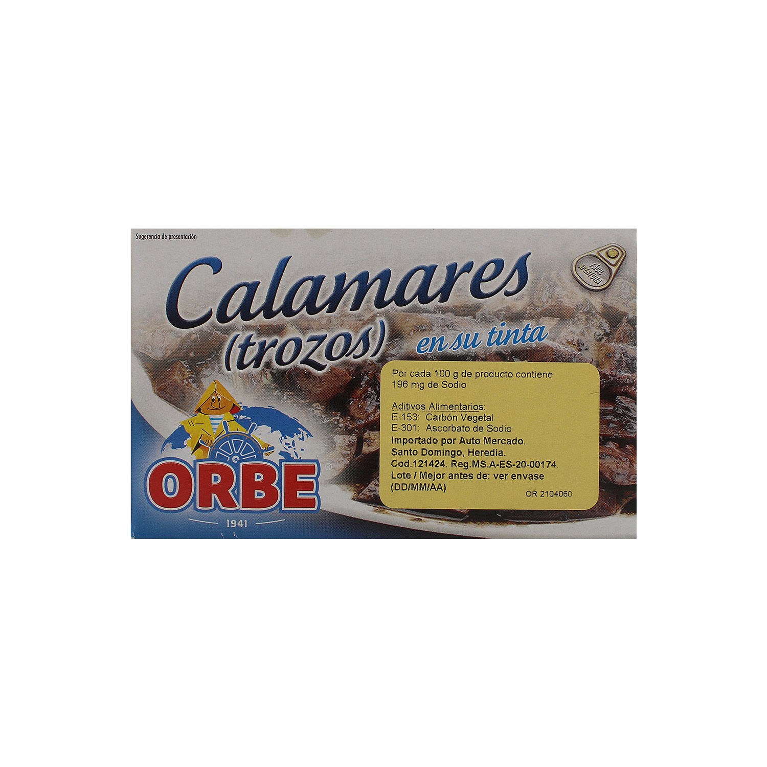 Calamar En Su Tinta Orbe Caja 111 G