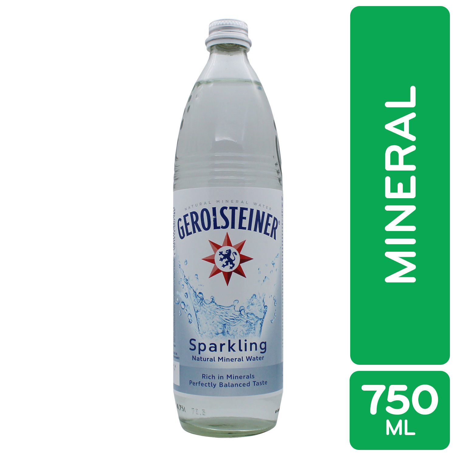 Agua Gasificada Natural Mineral Gerolsteiner Envase 750 Ml