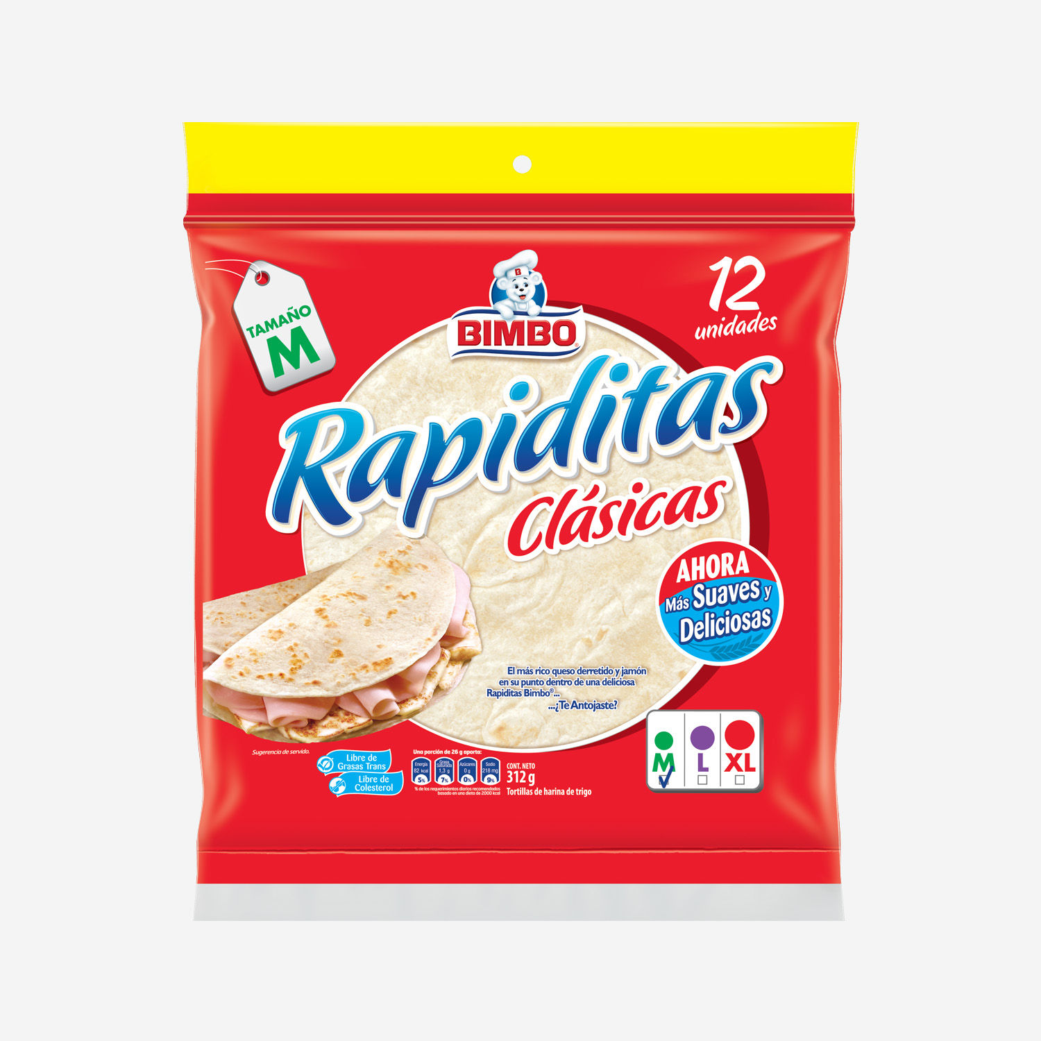 Tortillas Trigo 12u Bimbo Paquete 300 G