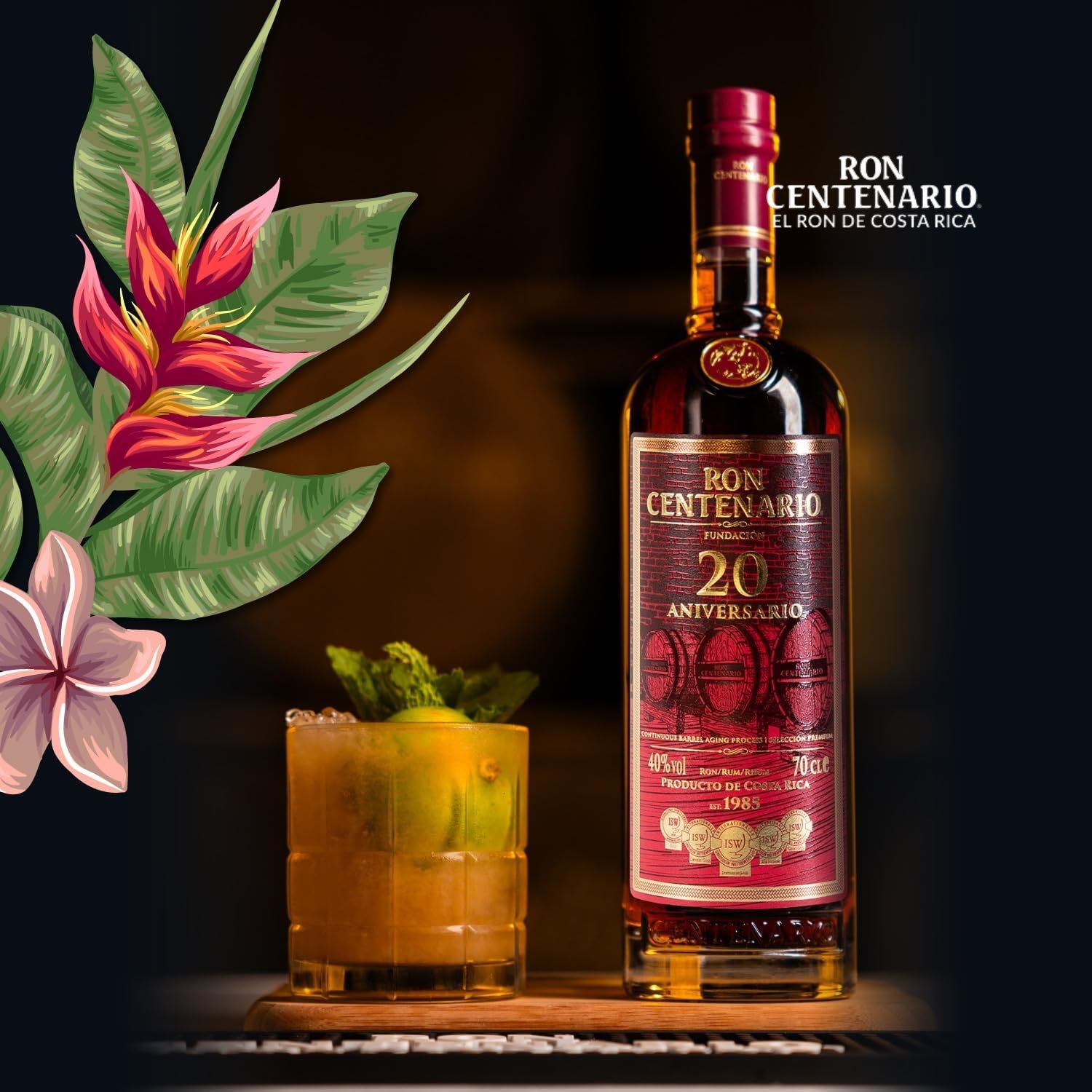 Ron Añejo 20 Años Centenario Botella 750 Ml