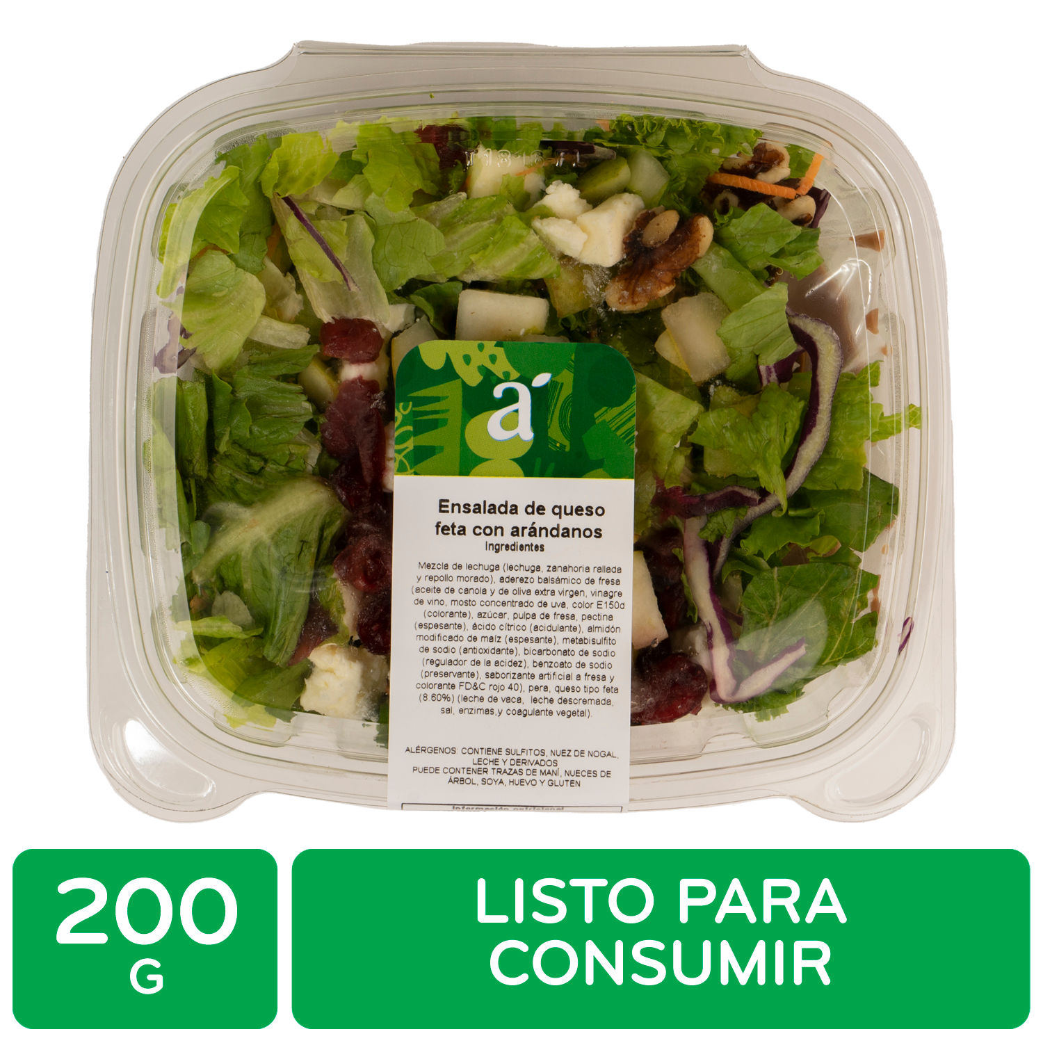 Ensalada De Lechuga Queso Feta Arandanos Auto Mercado Unidad 200 G