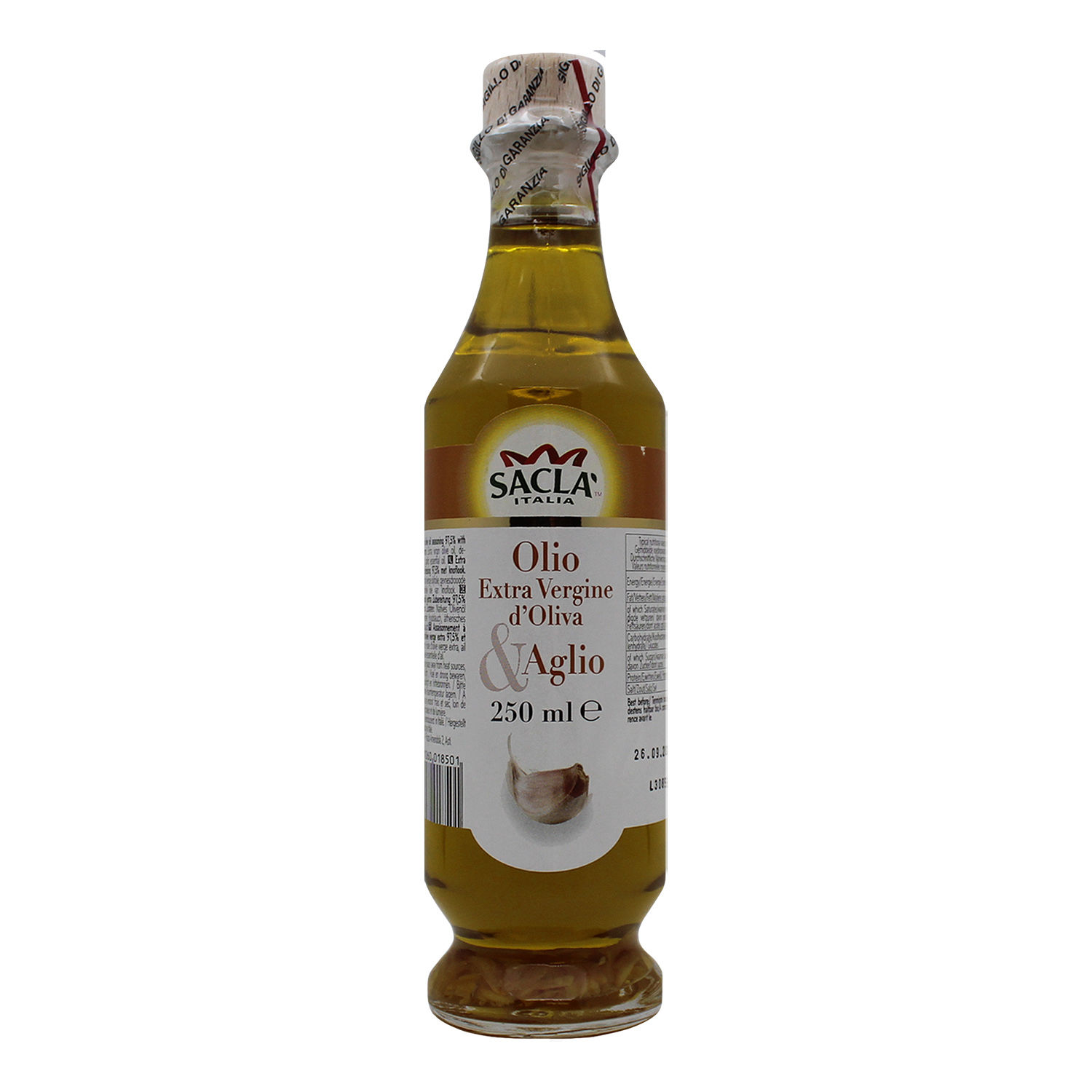 Aceite Oliva Extra Virgen Ajo Sacla Botella 250 Ml