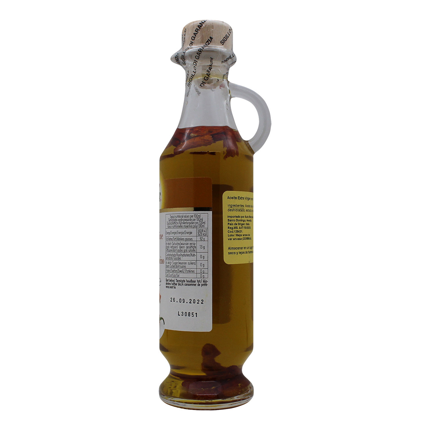 Aceite Oliva Extra Virgen Chile Sacla Botella 250 Ml