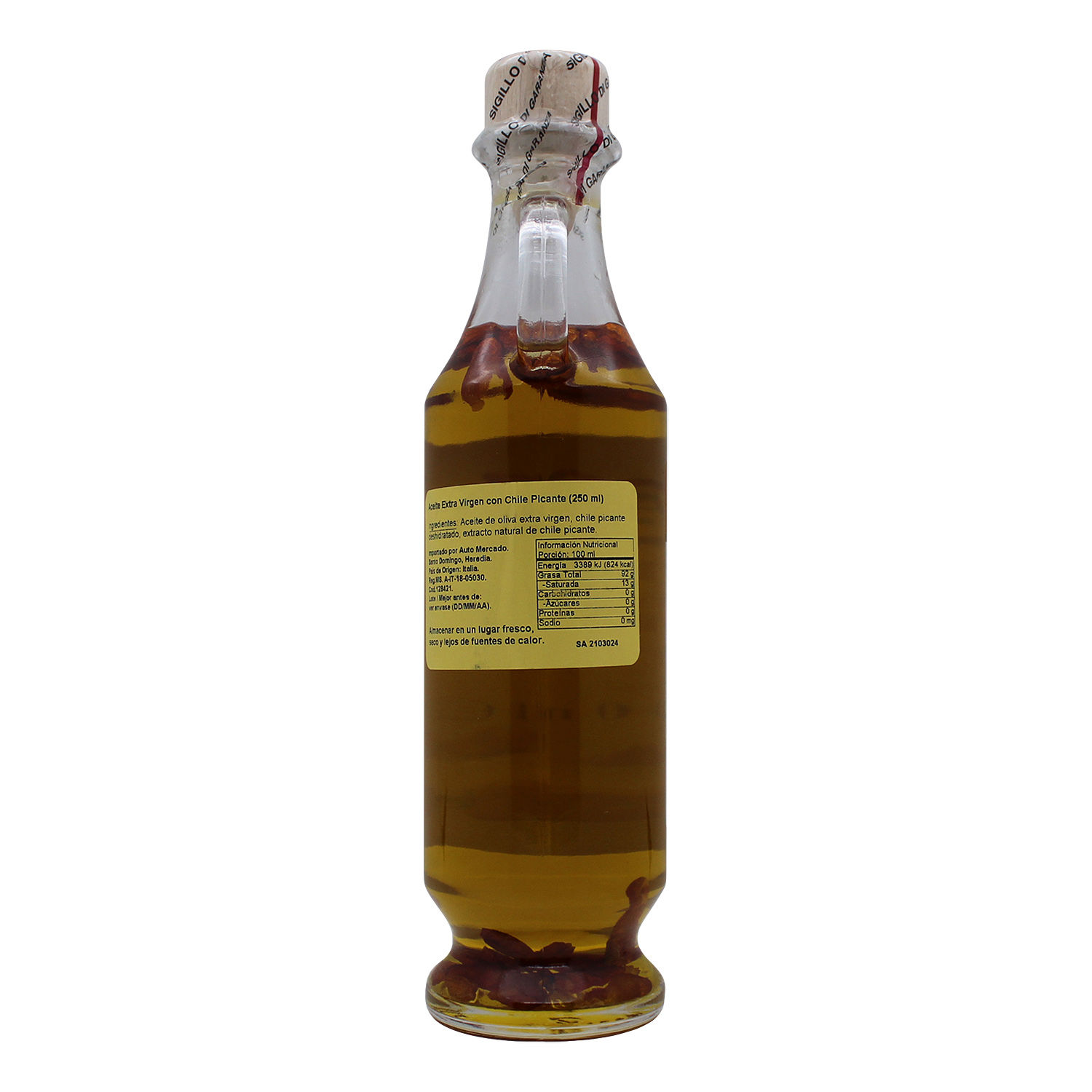 Aceite Oliva Extra Virgen Chile Sacla Botella 250 Ml