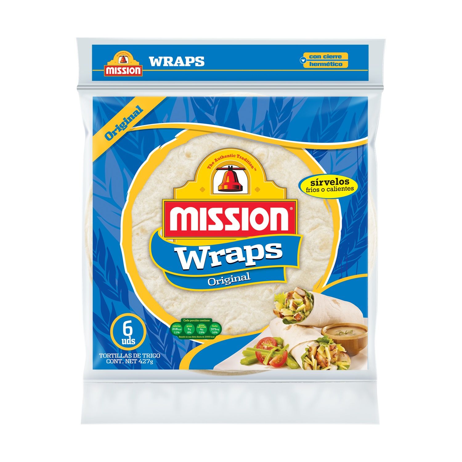 Tortillas Trigo Wraps Mision Paquete 427 G