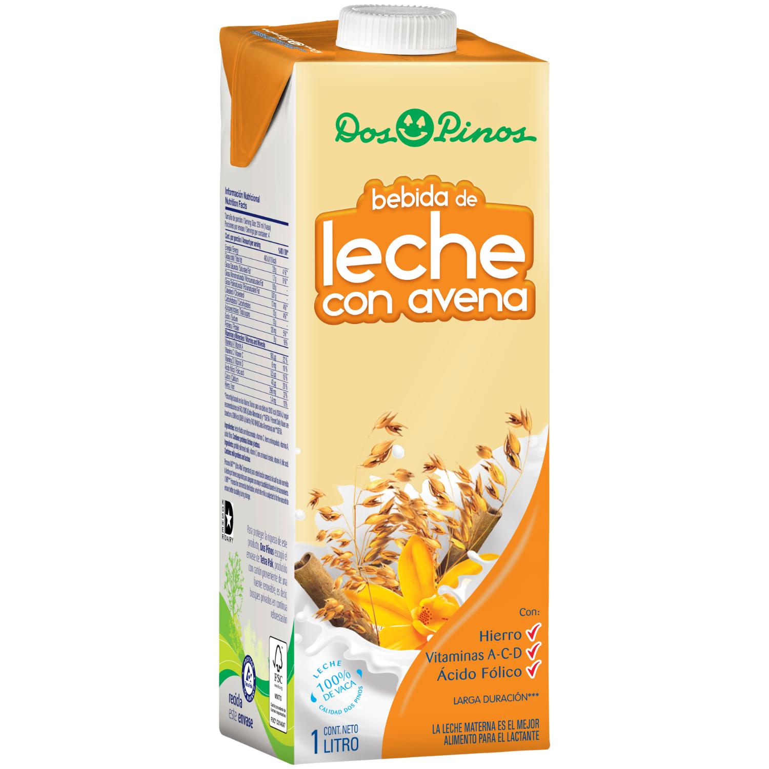 Leche Saborizada Avena Dos Pinos Caja 1000 Ml