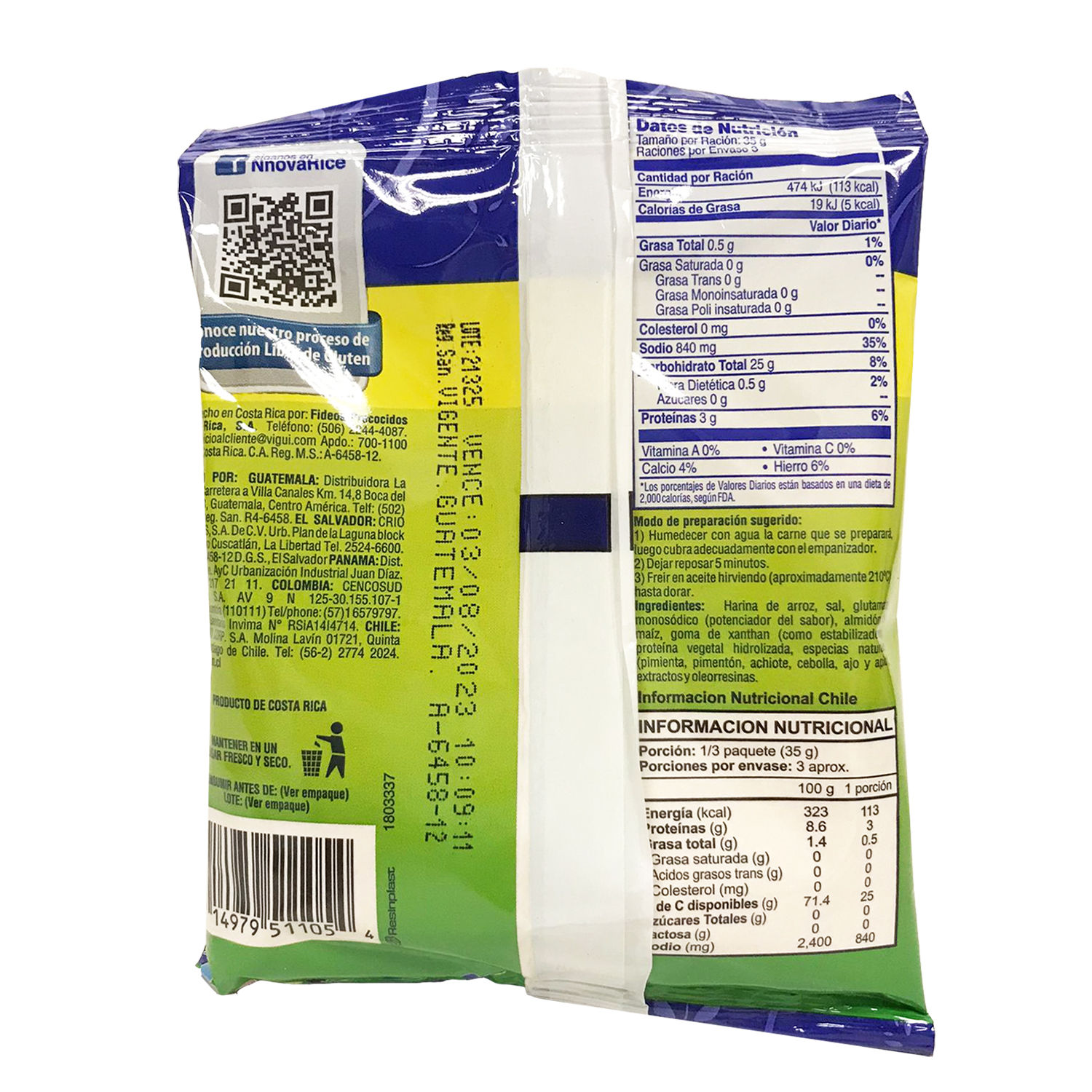 Empanizador   S.gluten Nnova Rice Paquete 100 G