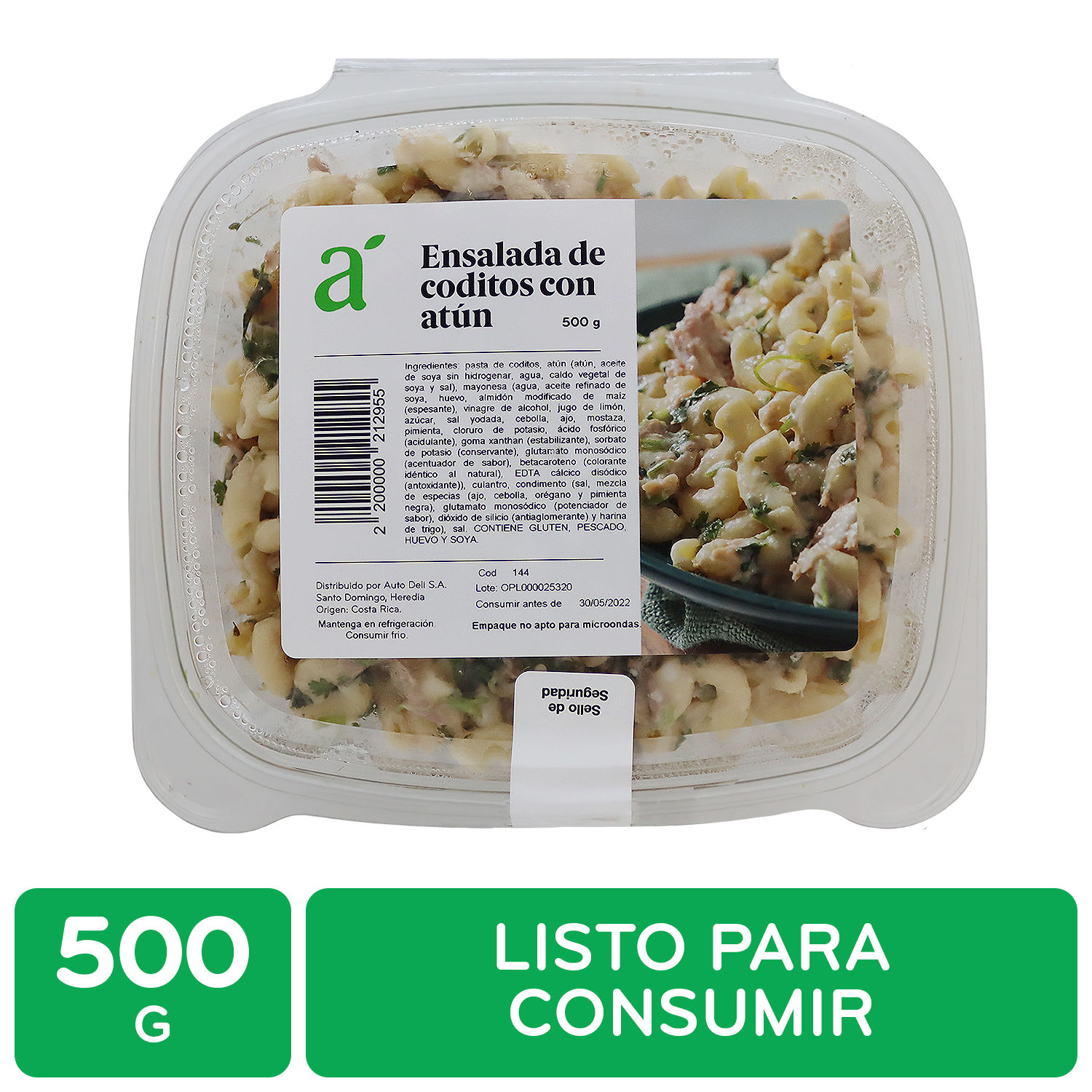 Ensalada Preparada De Coditos Con Atun Auto Mercado Unidad 500 G