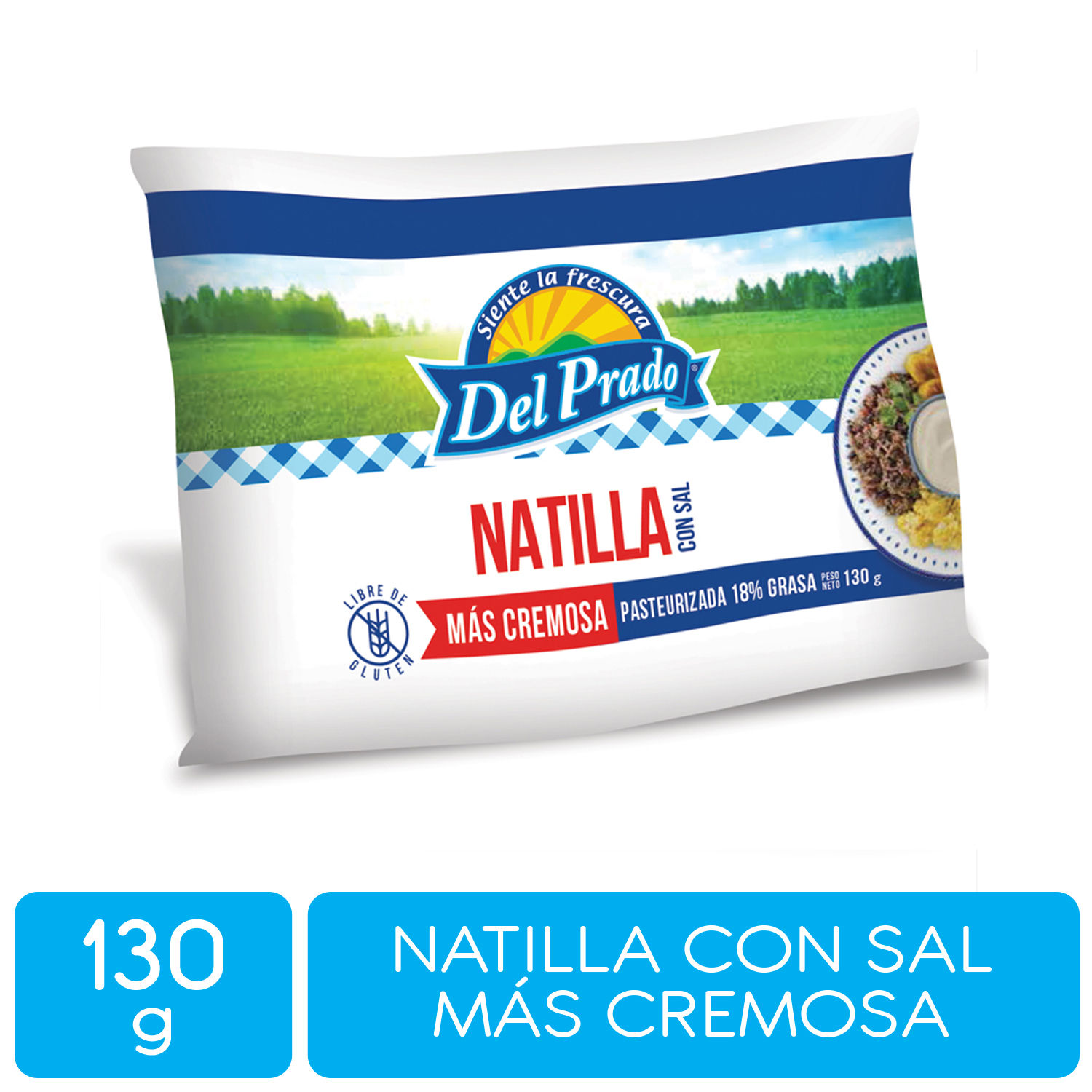 Natilla Con Sal 18% Grasa Del Prado Paquete 130 G