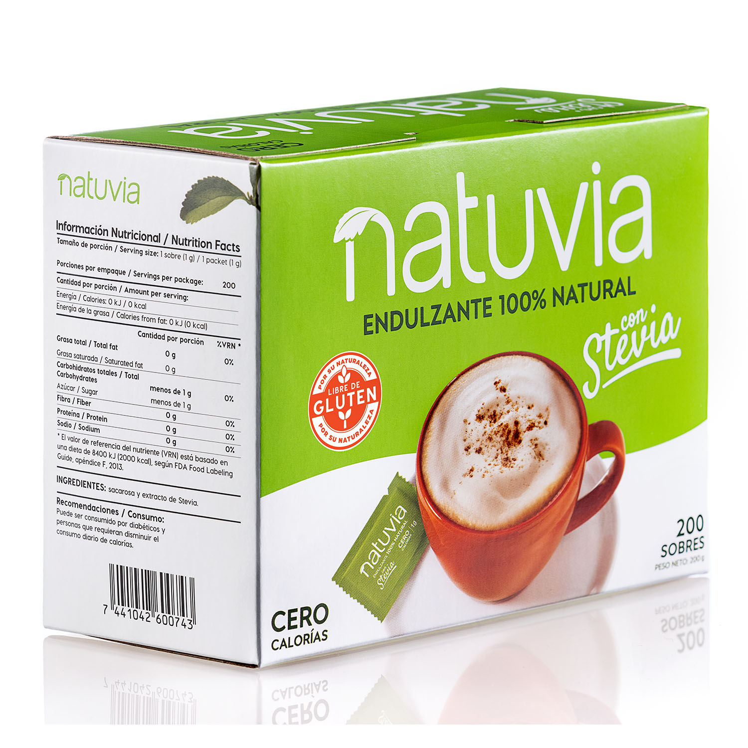 Edulcorante Polvo Natuvia Caja 200 G