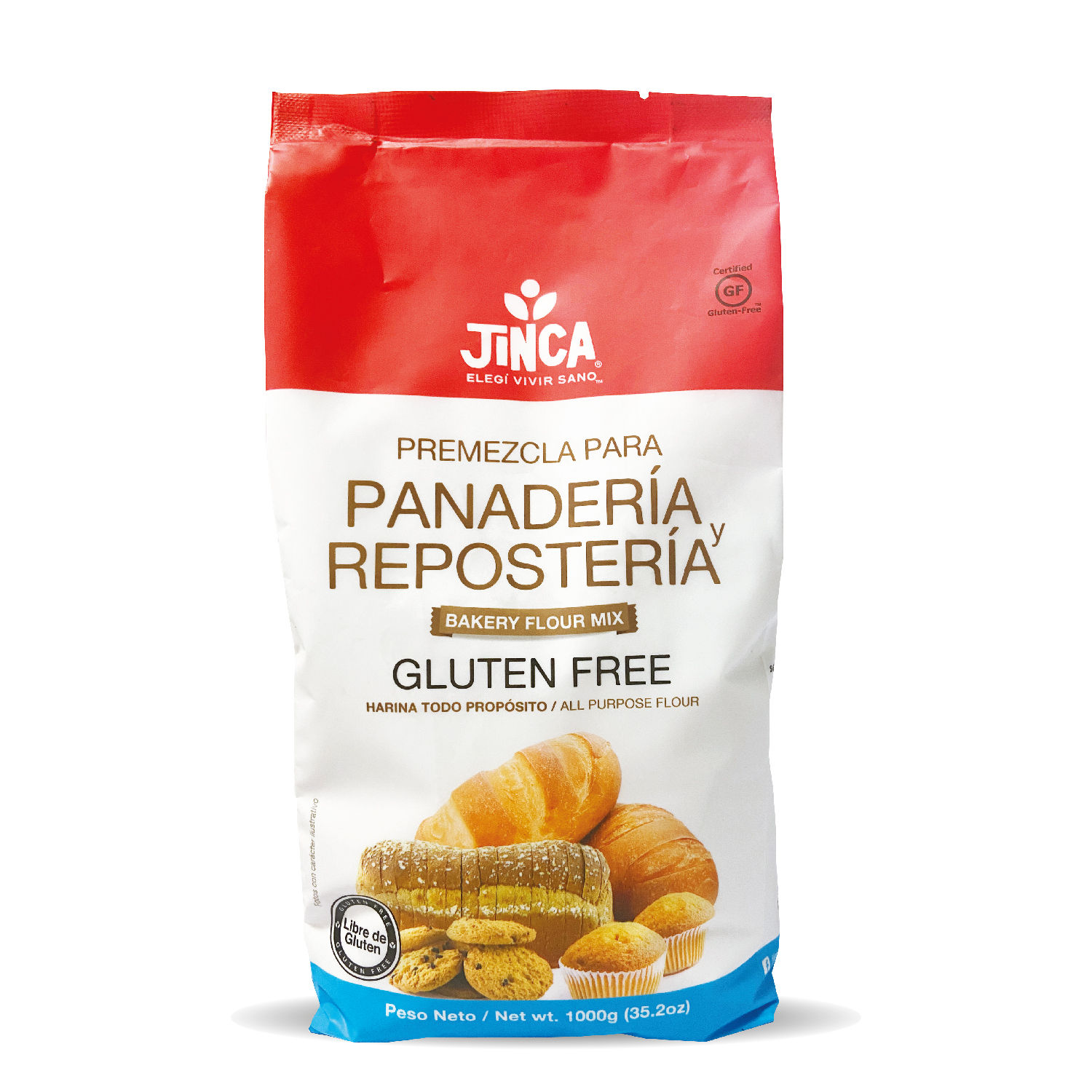 Harina Sin Gluten Panaderia Jinca Foods Paquete 1000 G