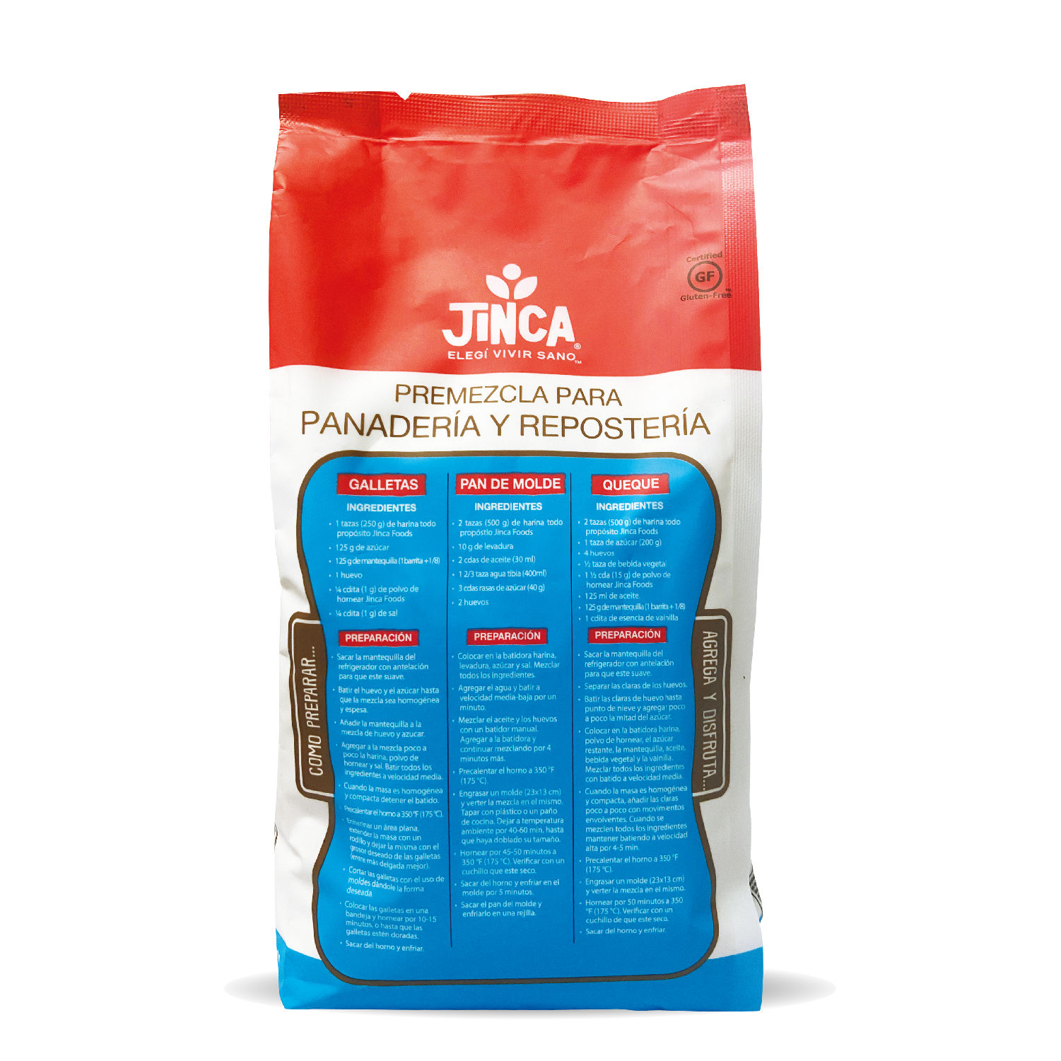 Harina Sin Gluten Panaderia Jinca Foods Paquete 1000 G