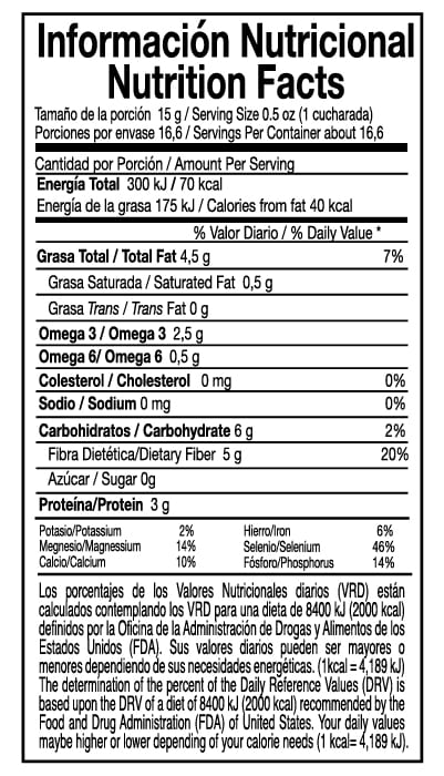 Chia Entera Sin Gluten Jinca Foods Paquete 250 G