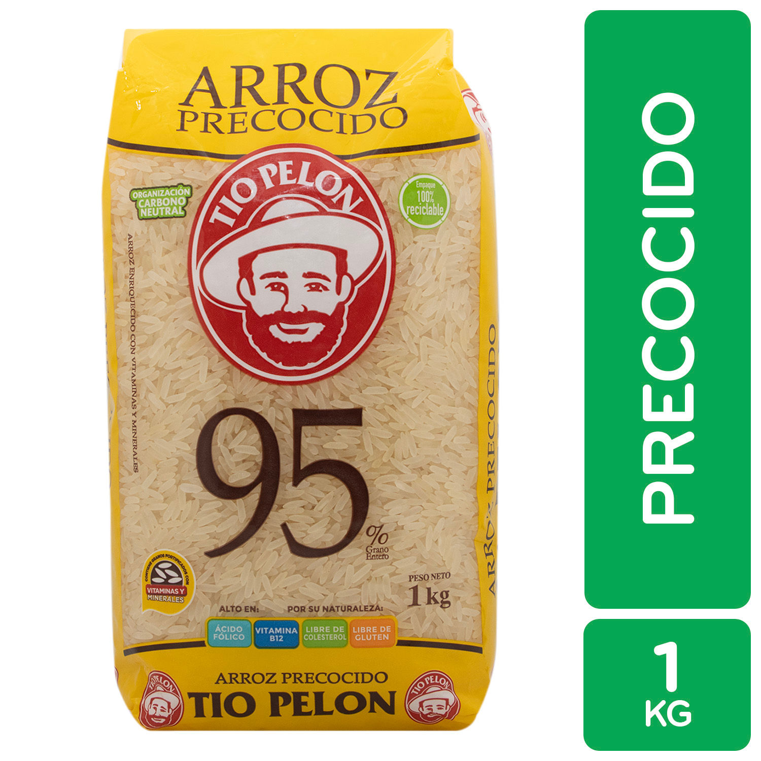 Arroz Precocido 95% Tio Pelon Paquete 1000 G