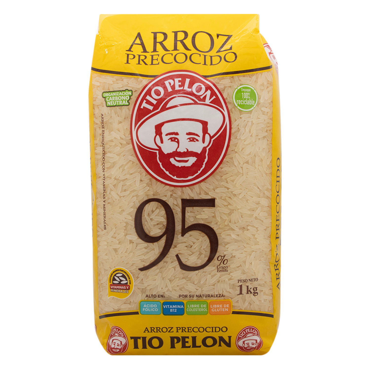 Arroz Precocido 95% Tio Pelon Paquete 1000 G