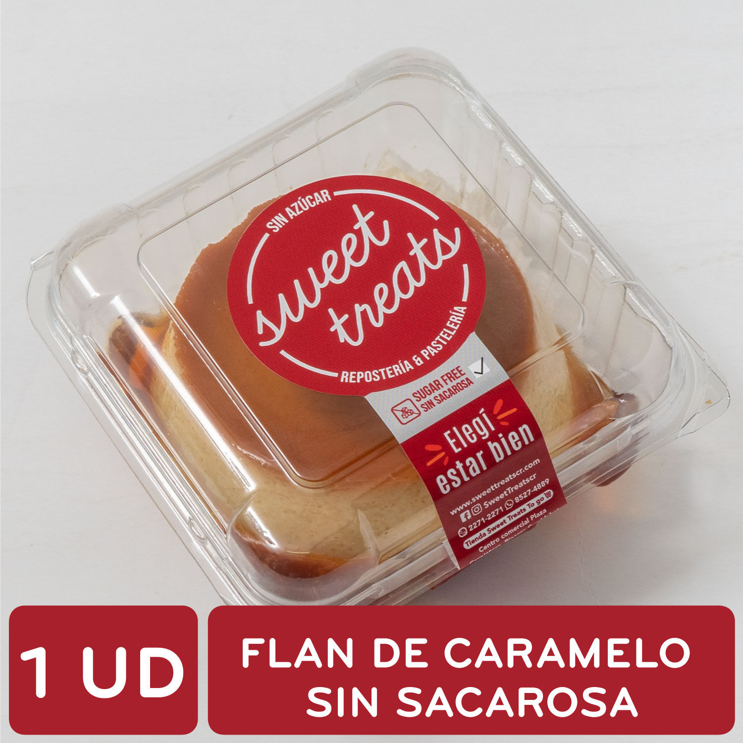Flan Caramelo Sin Azúcar Porción Sweet Treats Unid