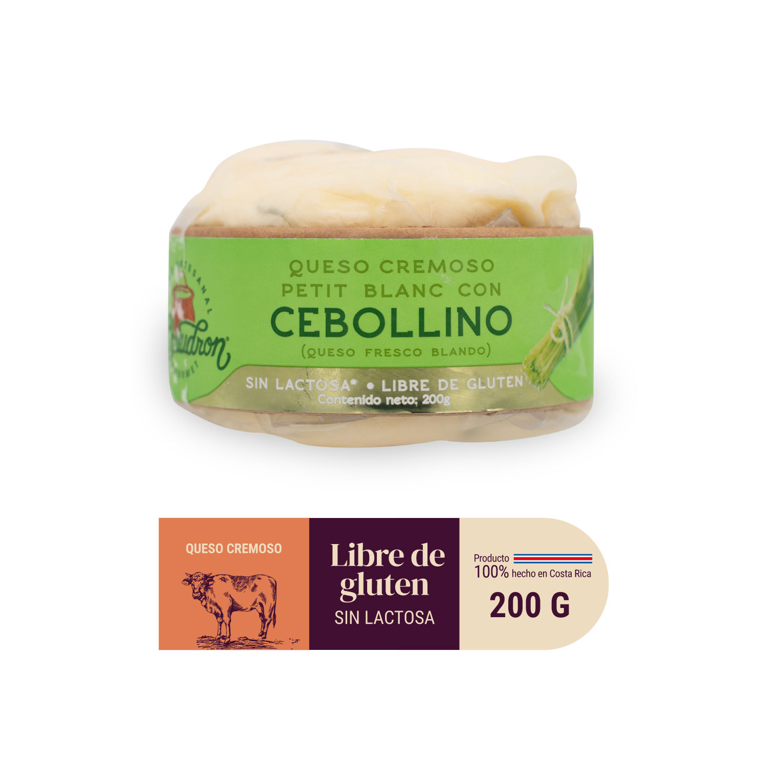 Queso Fresco Cremoso Cebollino Le Chaudron Paquete 200 G