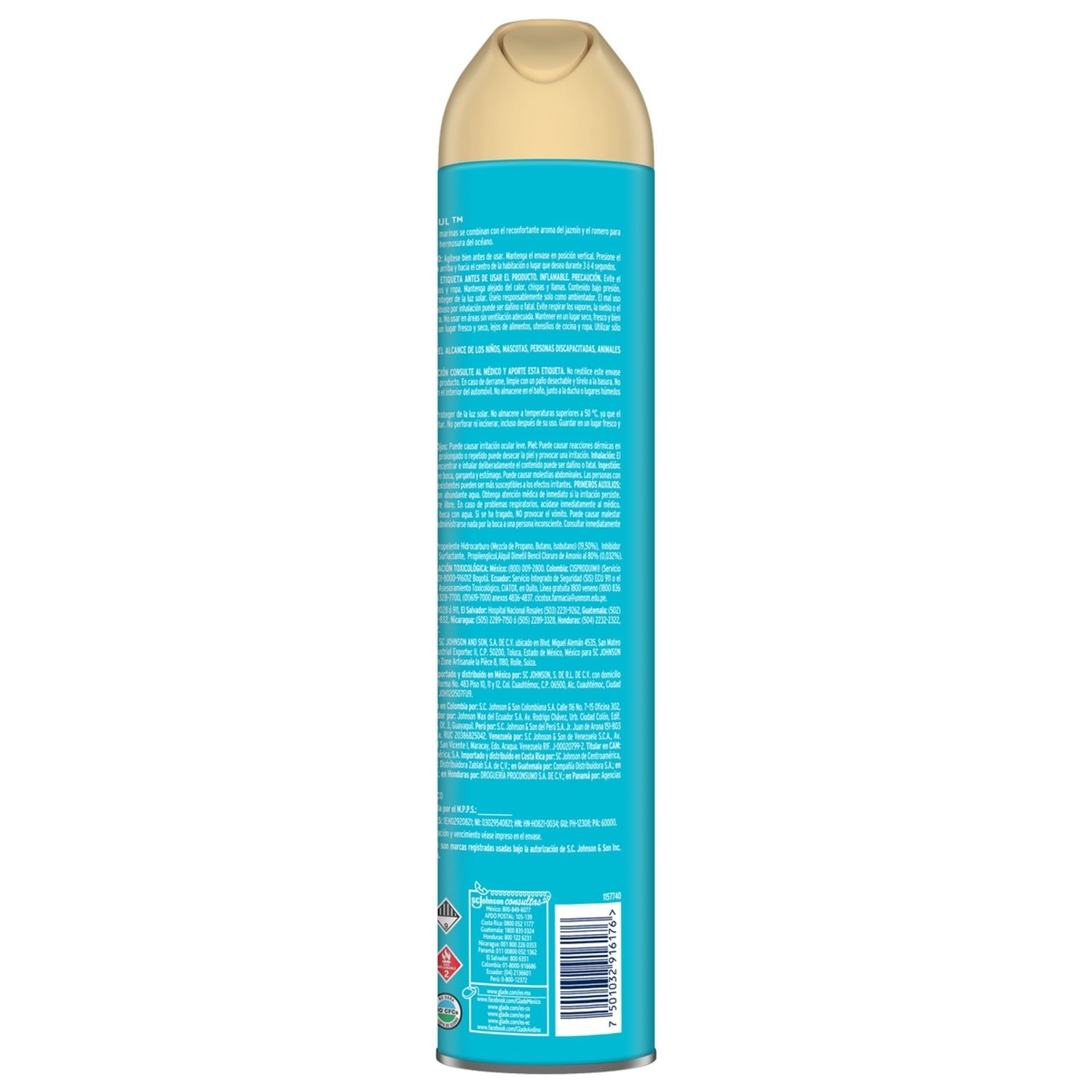 Desodorante Ambiental Aerosol Paraiso Azul Glade Lata 400 Ml