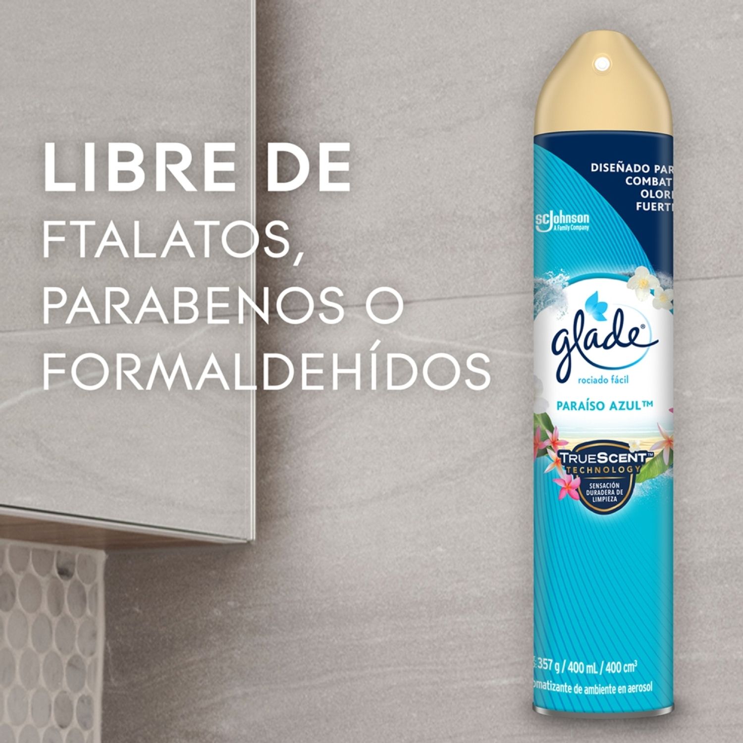 Desodorante Ambiental Aerosol Paraiso Azul Glade Lata 400 Ml