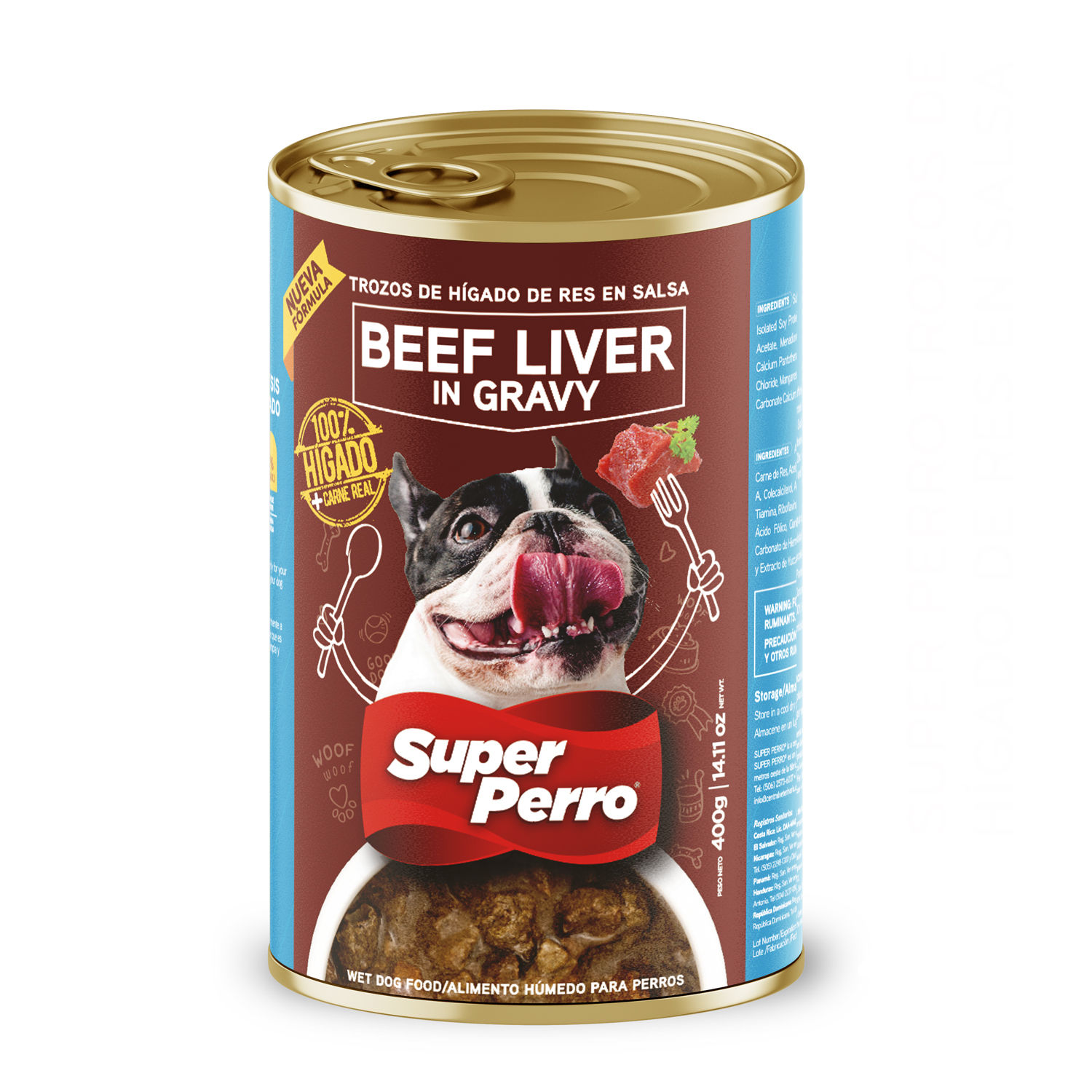 Alimento Perro Humedo Adulto Carne Super Perro Lata 400 G