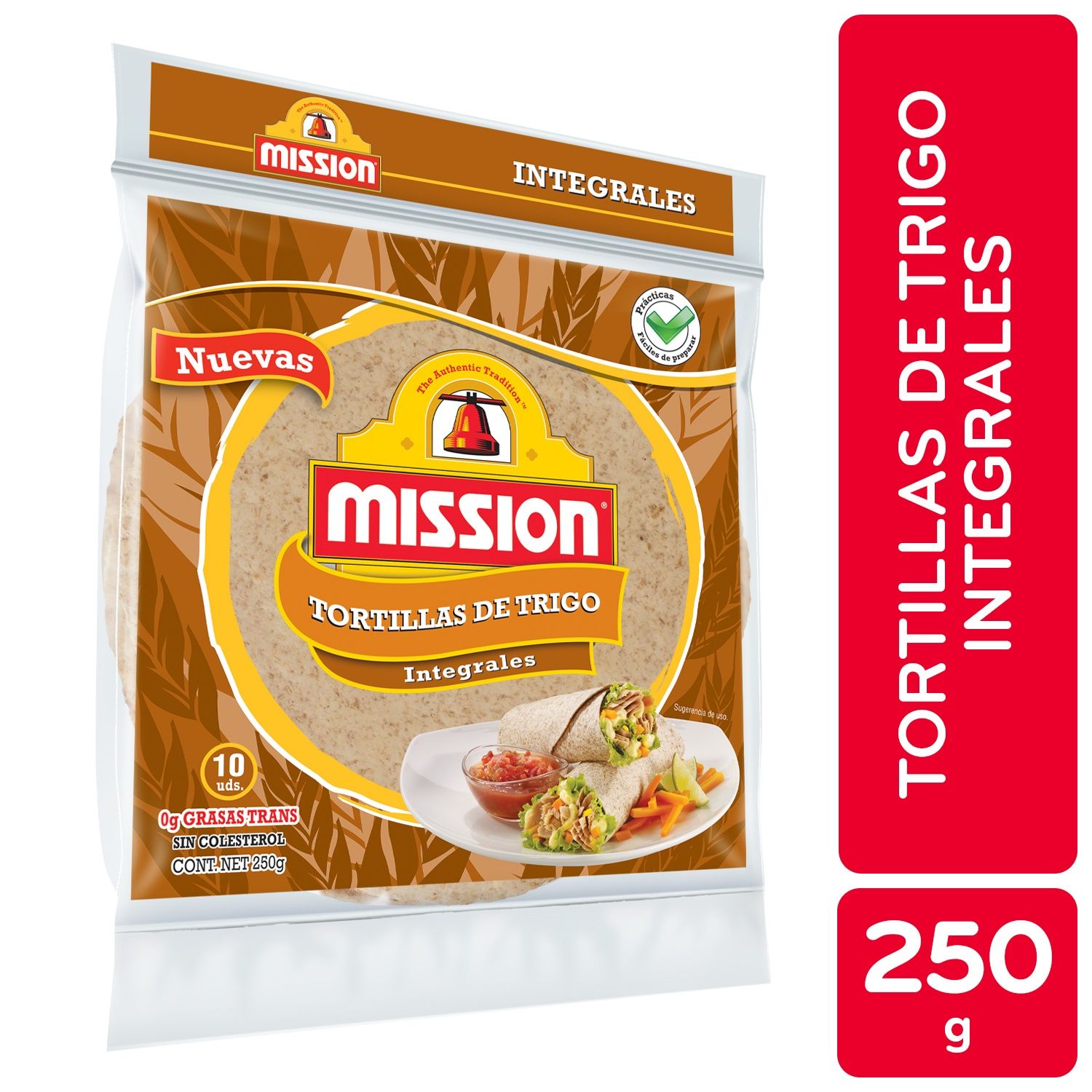 Tortillas Trigo Integral Mision Paquete 250 G Auto Mercado