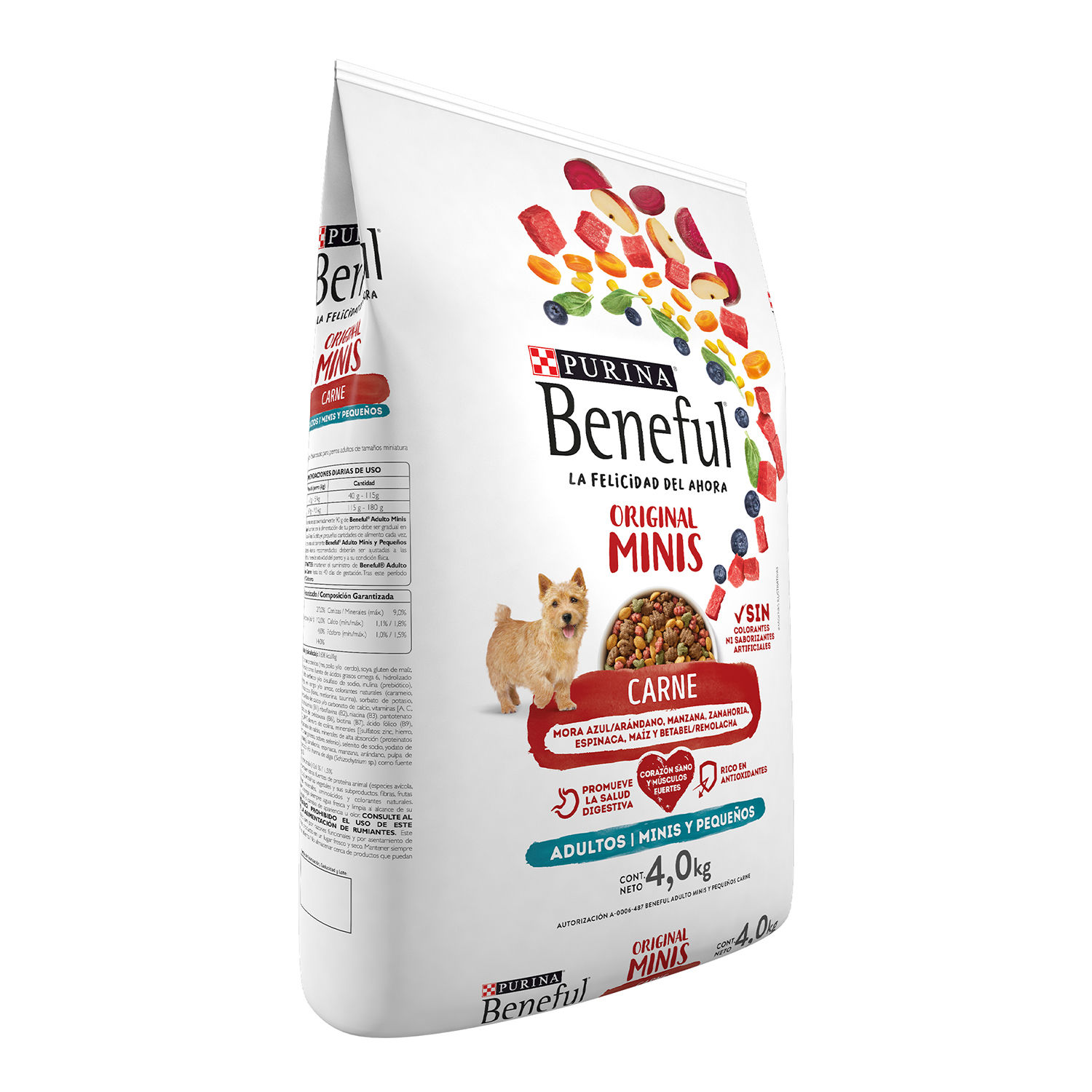 Alimento Perro Seco Adulto Carne Minis Purina Beneful Bolsa 4 Kg