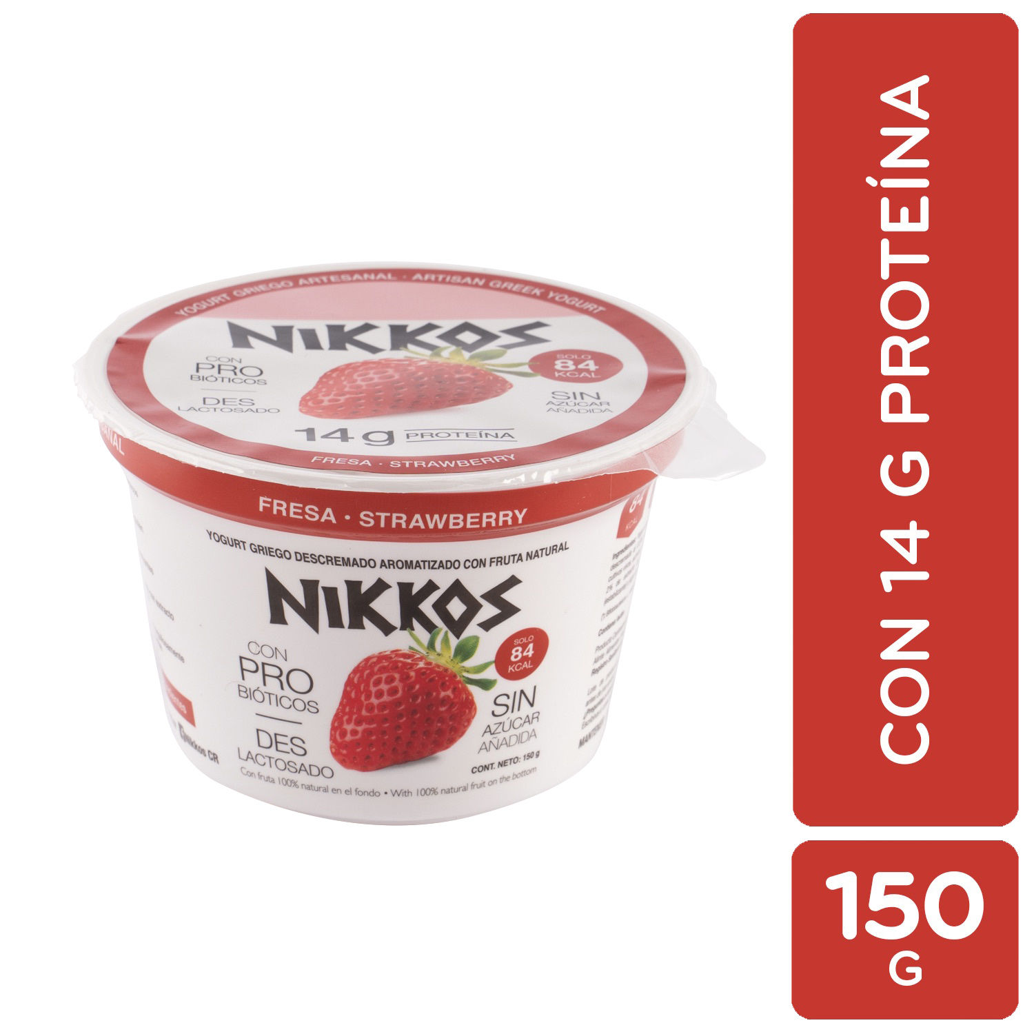 Yogurt Griego Fresa Nikkos Envase 150 G Auto Mercado