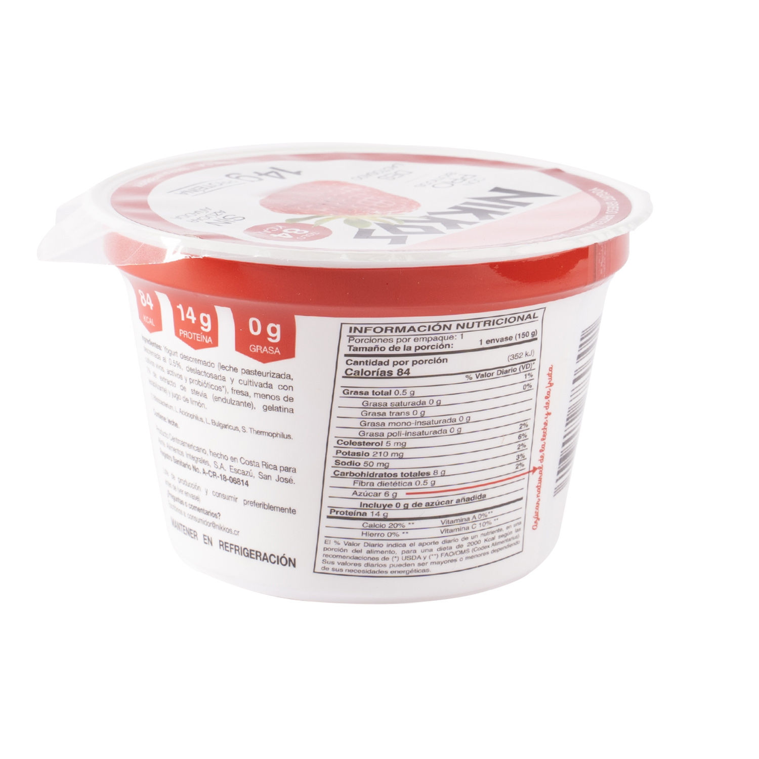 Yogurt Griego Fresa Nikkos Envase 150 G Auto Mercado