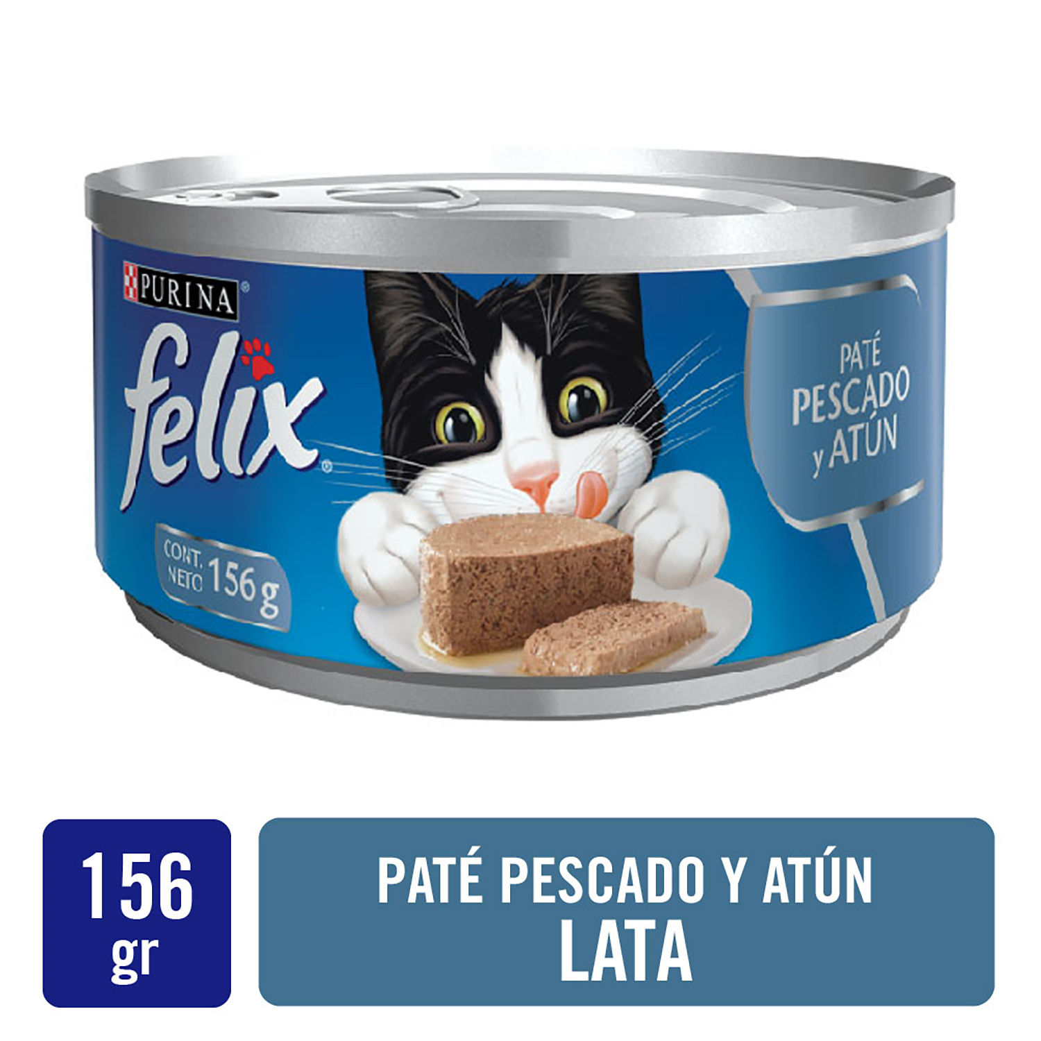 Alimento Gato Humedo Pescado Atun Felix Lata 156 G