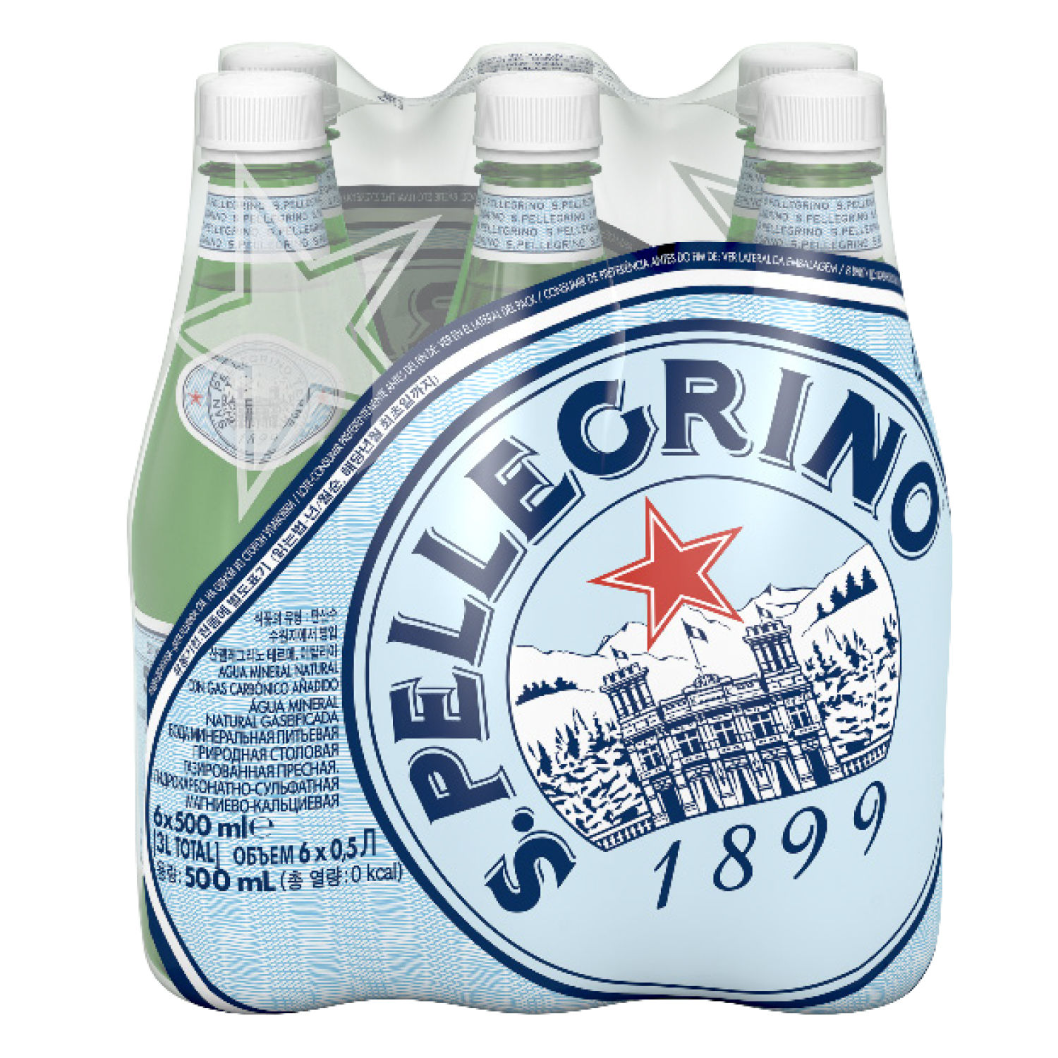 Agua Gasificada Natural Mineral San Pellegrino Paquete 3000 Ml