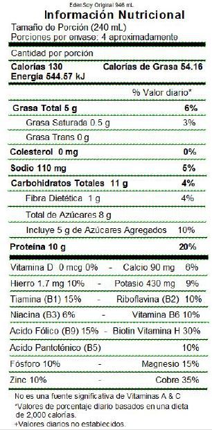 Bebida Semilla Soya Liquido Edensoy Tetra Brick 946 Ml