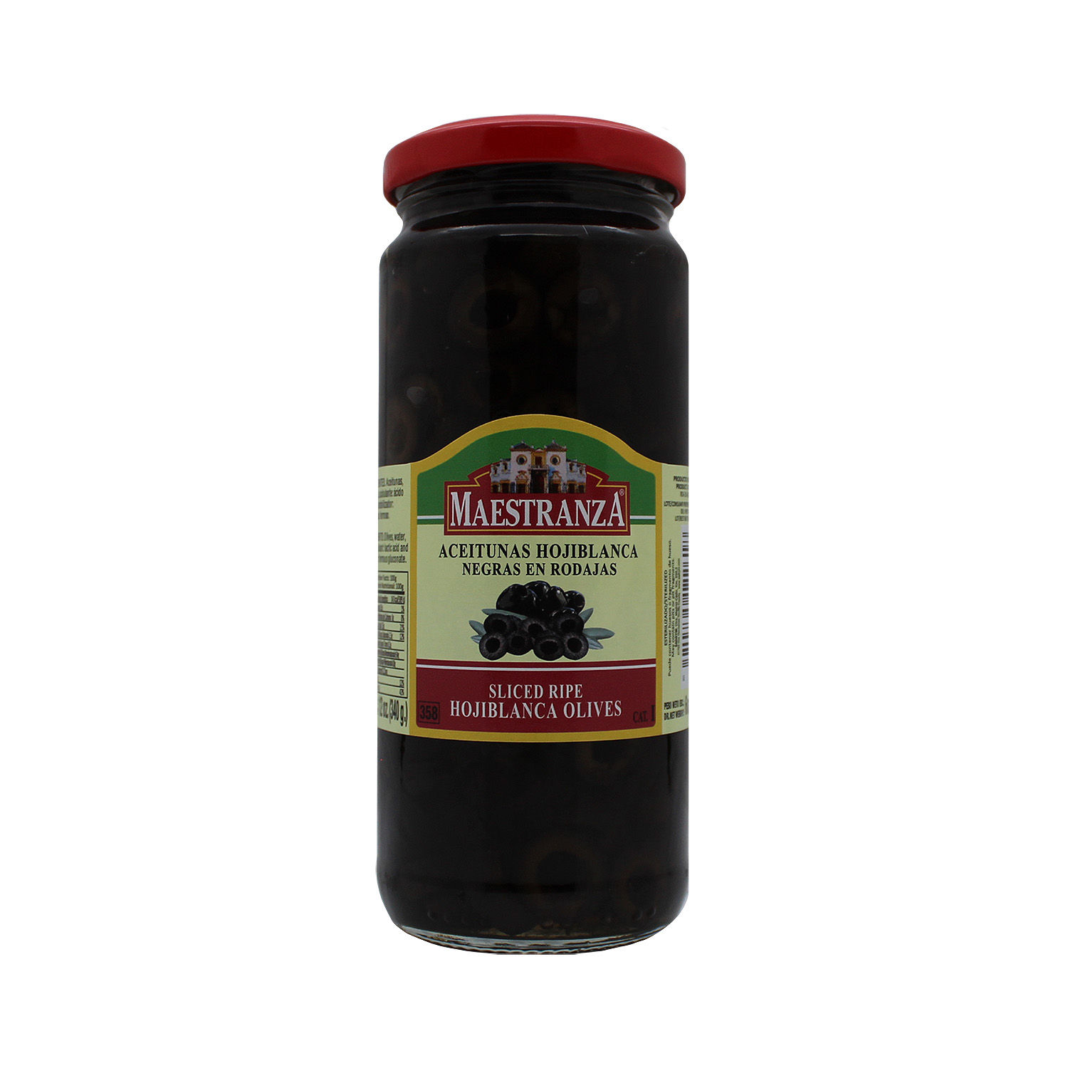 Aceituna Rebanada Negra Maestranza Frasco 340 G