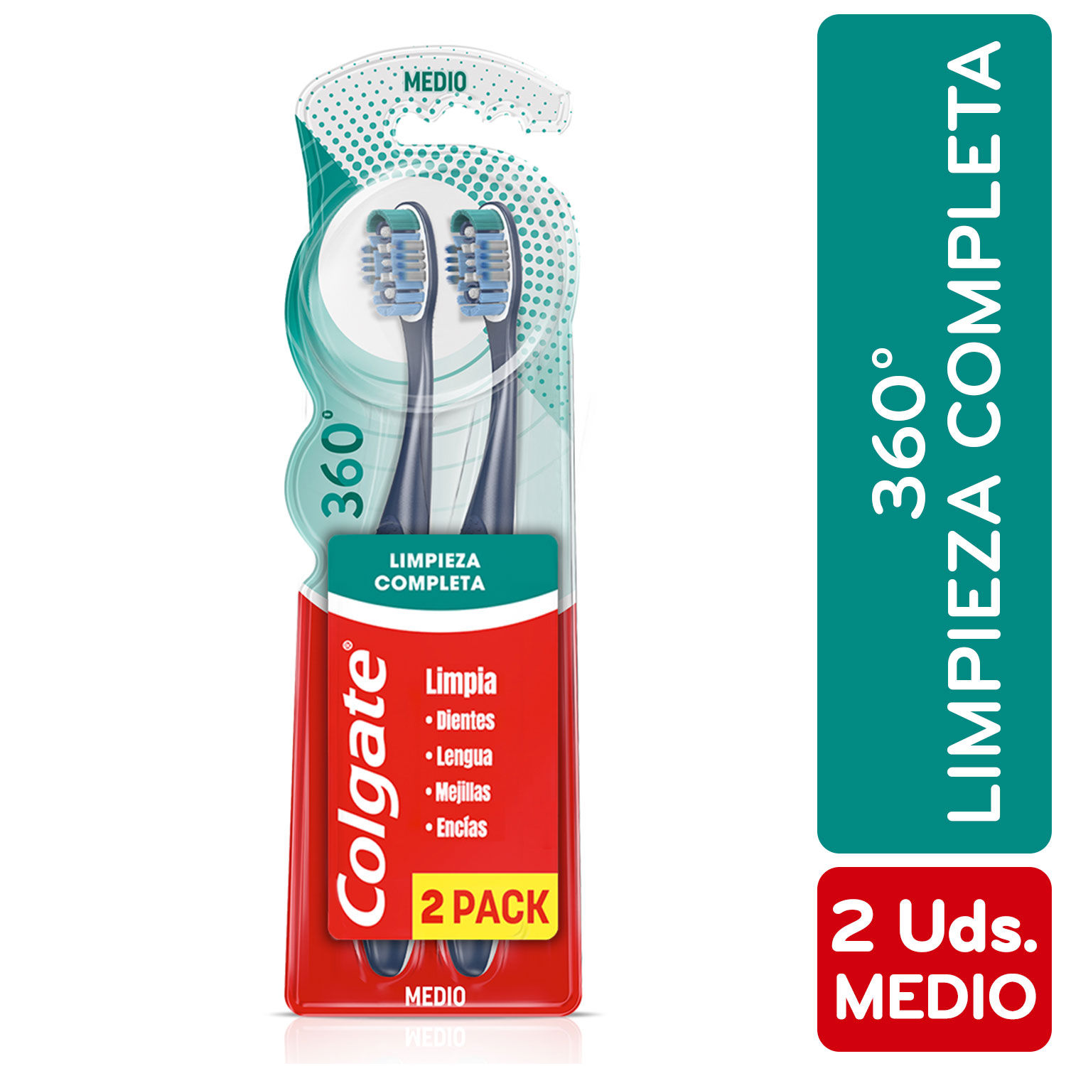 Cepillo Dental Clasico 360 Colgate Blister 2 Unid