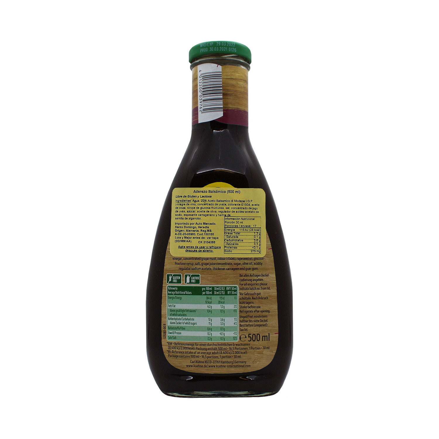 Aderezo Balsamico Kuhne Botella 500 Ml