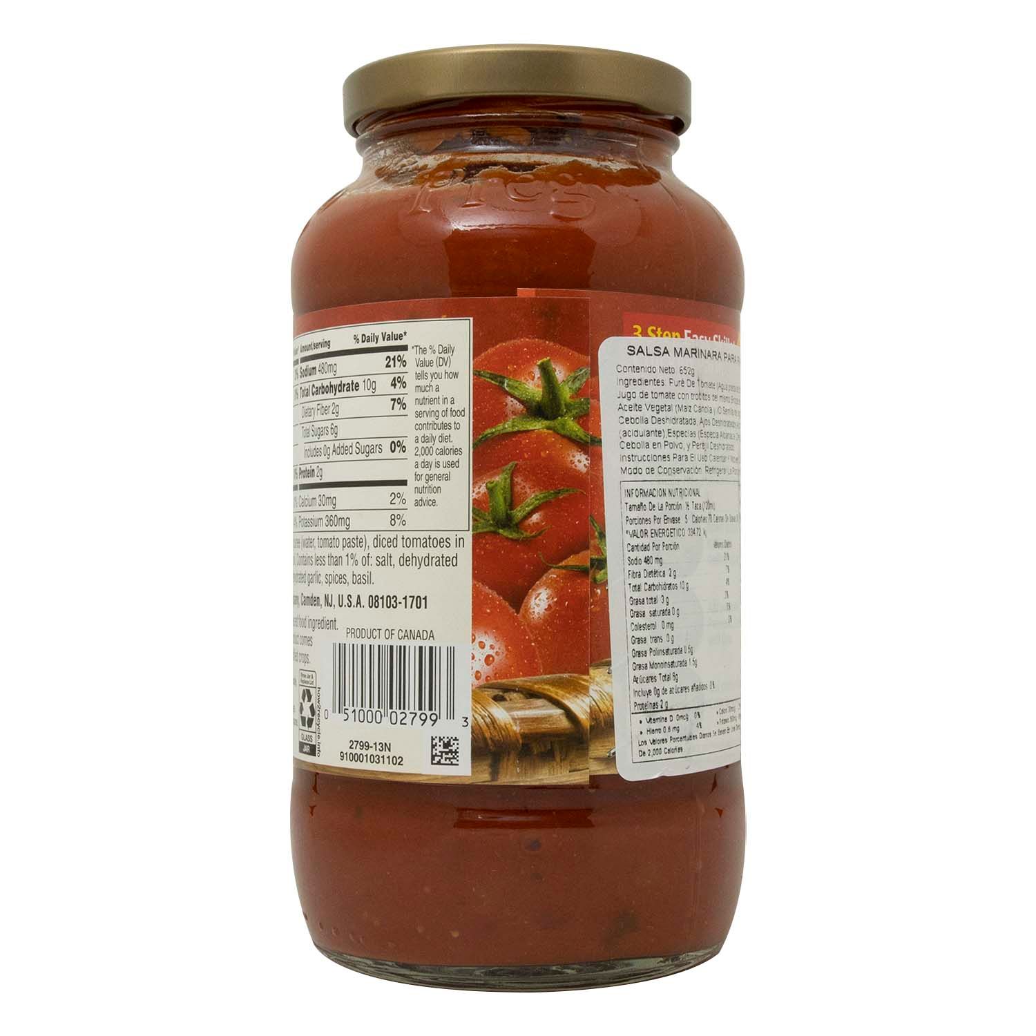 Salsa Tomate Preparada Marinara Prego