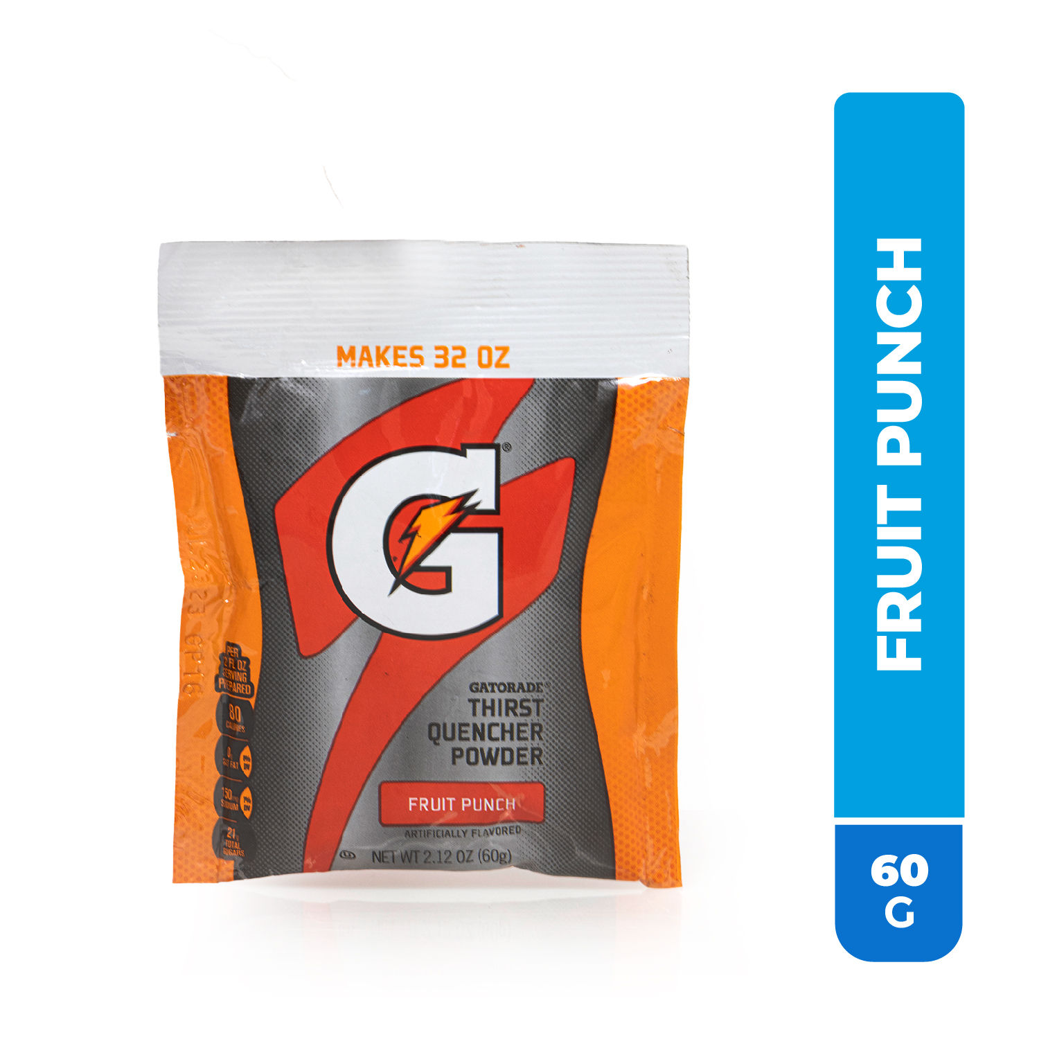 Bebida Polvo Hidratante Frutas Gatorade Paquete 60 G