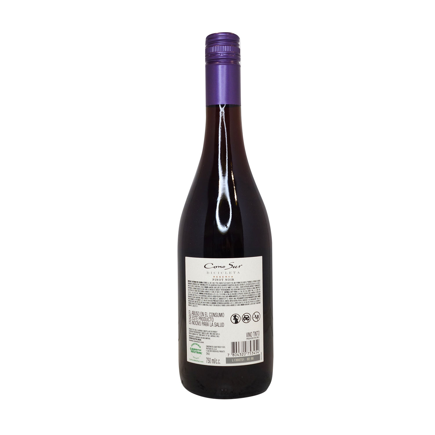 Vino Tinto Chile Pinot Noir Bicicleta Botella 750 Ml