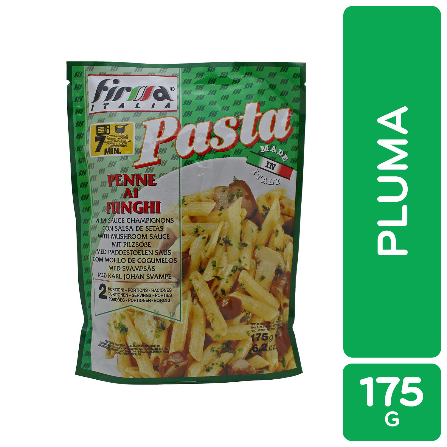 Pasta Alimenticia Pluma Firma Italia Paquete 175 G