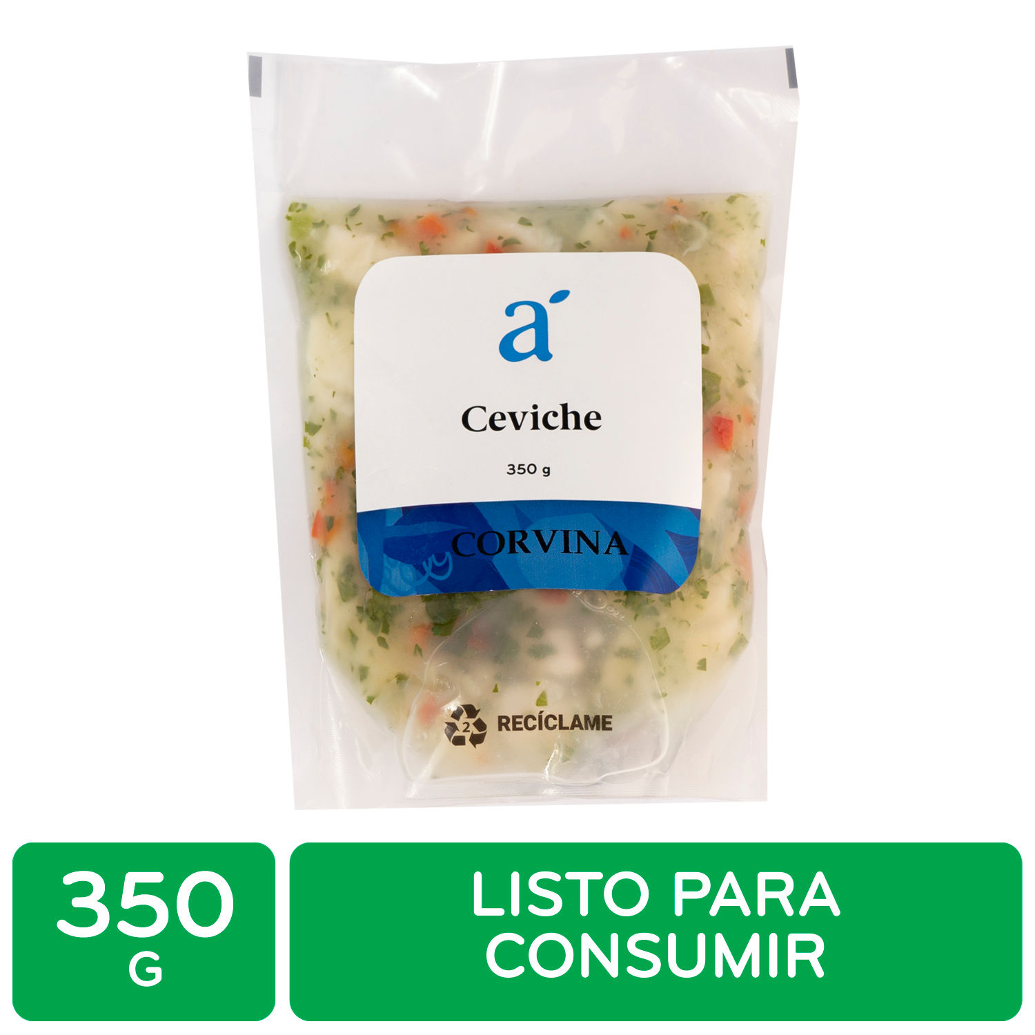 Ceviche Corvina Auto Mercado Bolsa 350 G