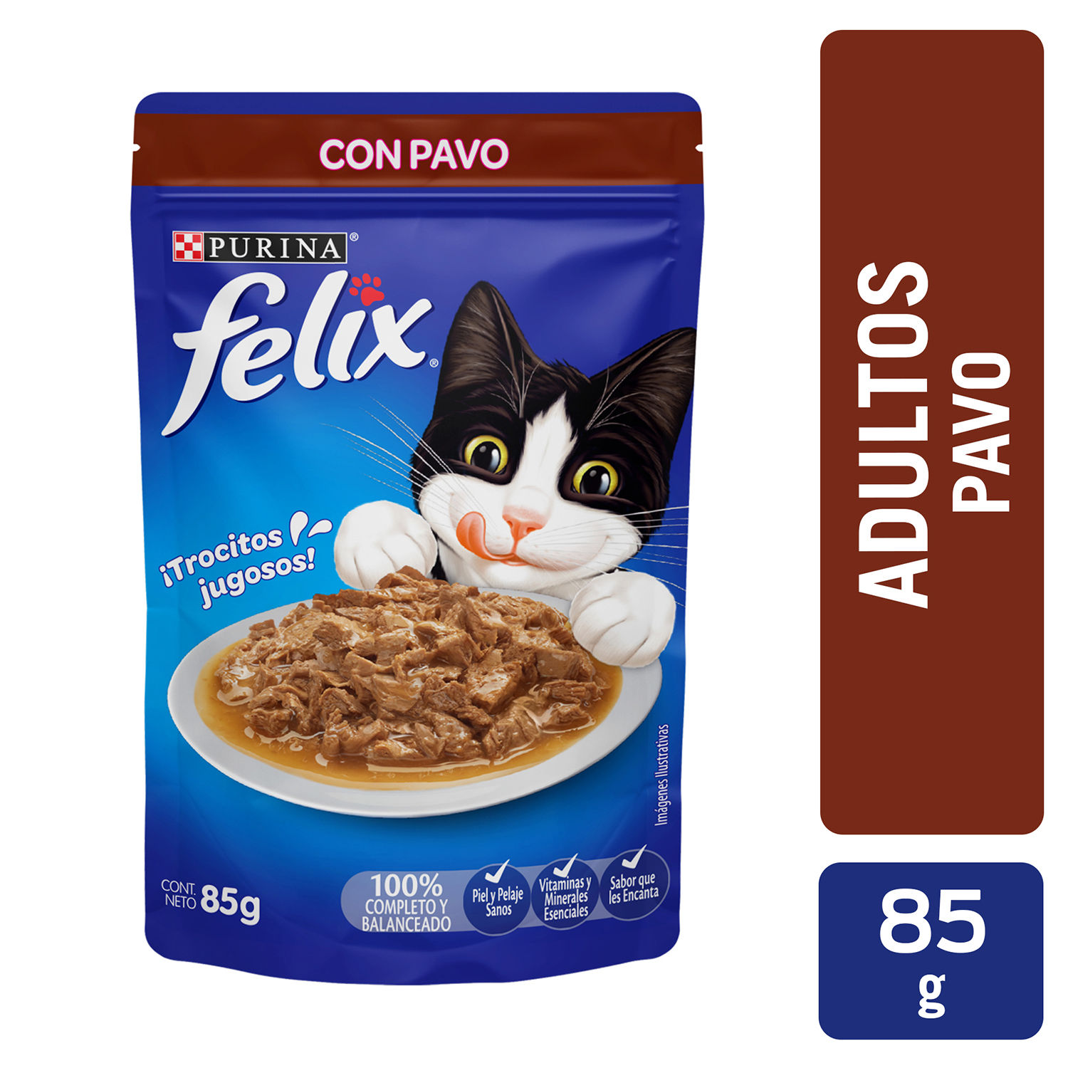 Alimento Gato Adulto Humedo Menudo Felix Bolsa 85 G