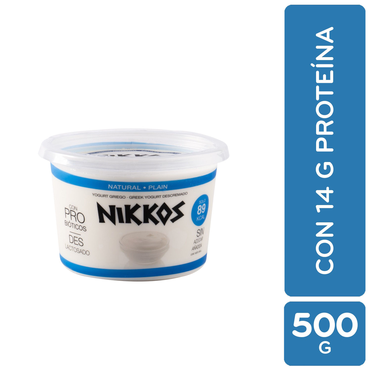 Yogurt Griego Natural Nikkos Envase 500 G