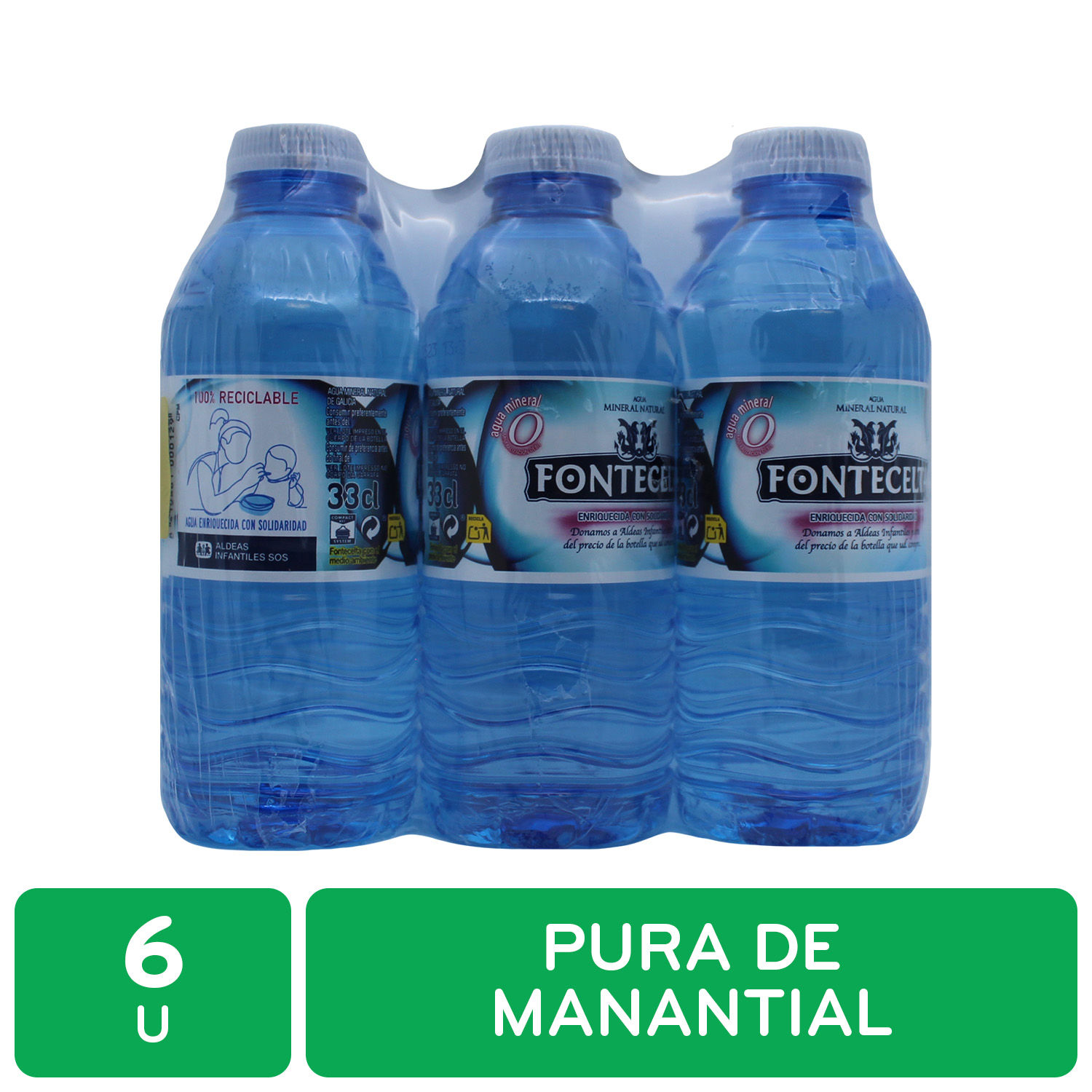 Agua Natural Pack Fontecelta Paquete 1980 Ml