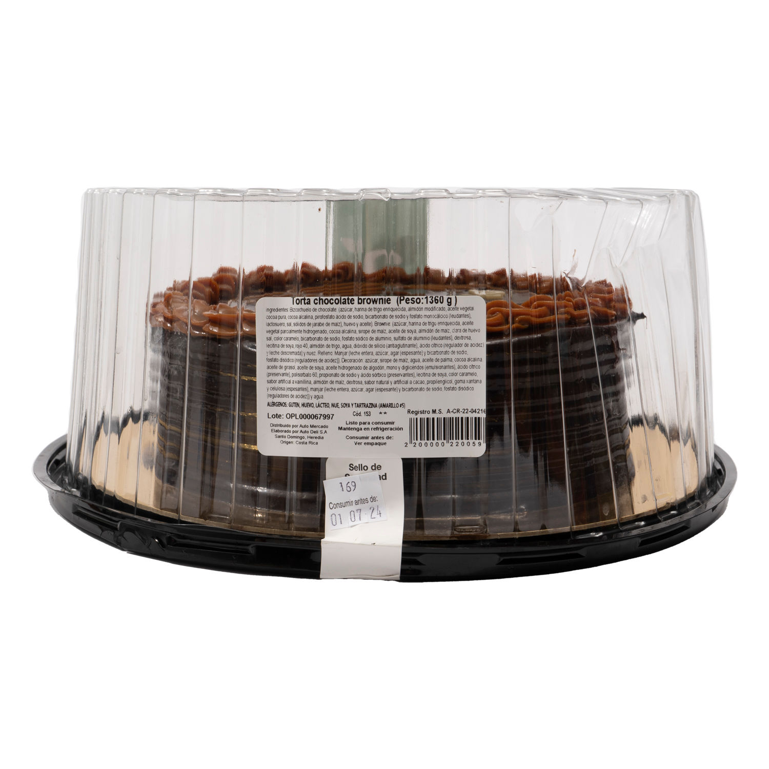 Torta Chocolate Brownie Grande Flor De Oro Envase 1500 G