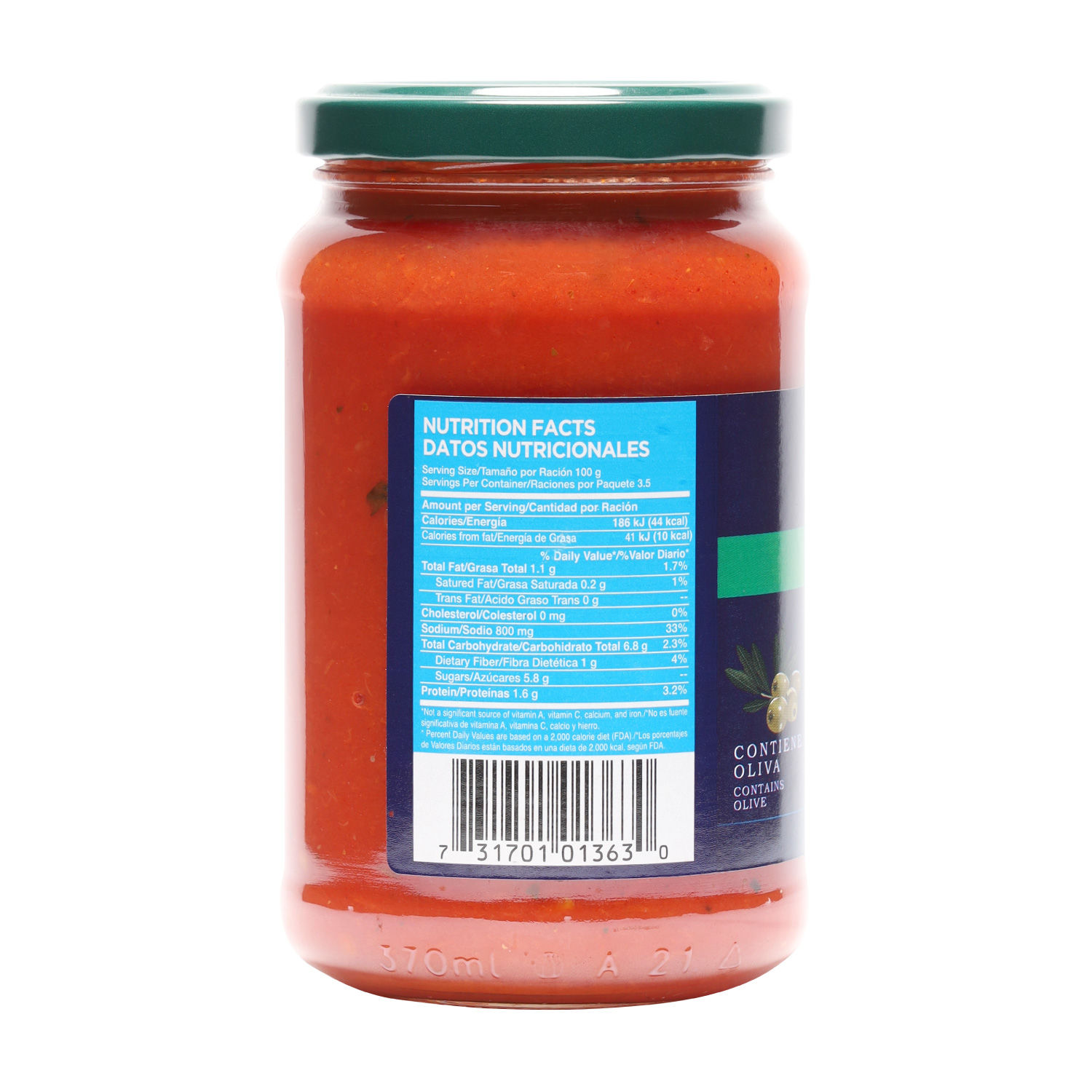 Salsa Tomate Preparada Albahaca Roma Frasco 350 G