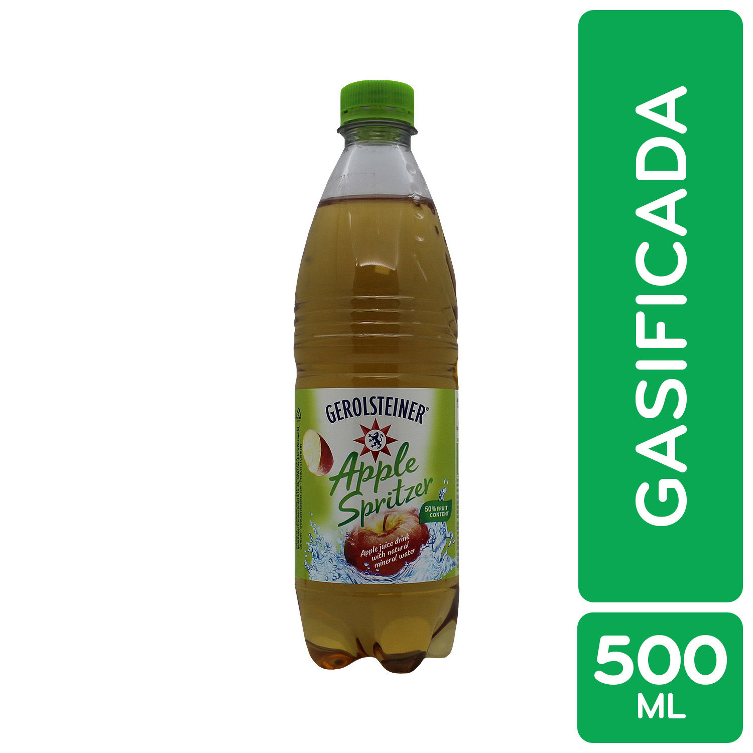 Agua Gasificada Saborizada Manzana Gerolsteiner Envase 500 Ml