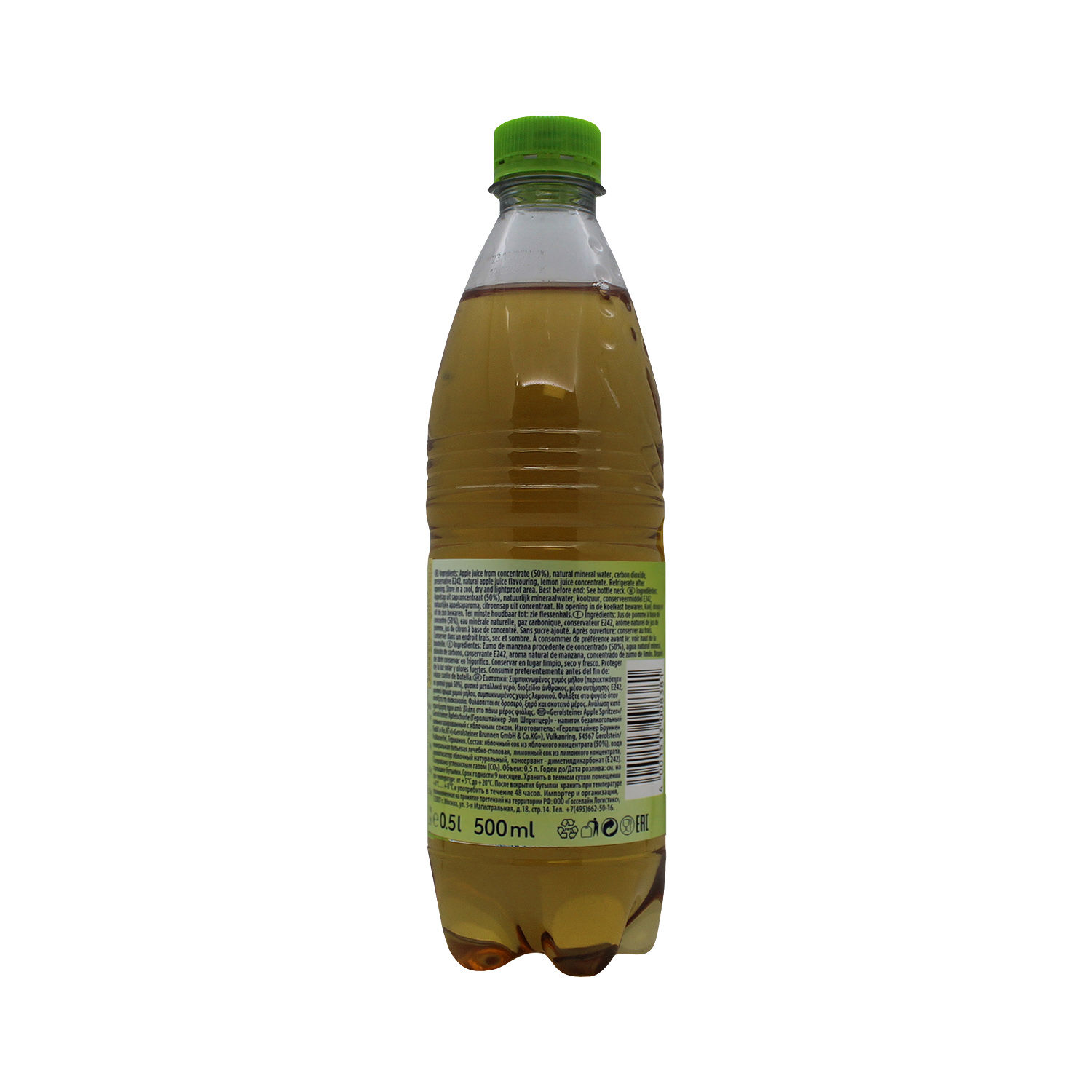 Agua Gasificada Saborizada Manzana Gerolsteiner Envase 500 Ml