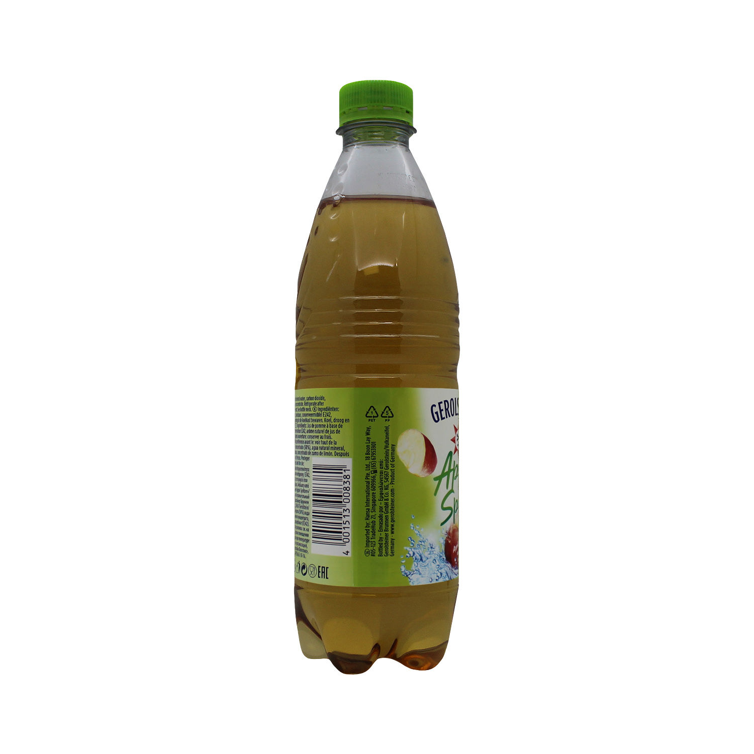 Agua Gasificada Saborizada Manzana Gerolsteiner Envase 500 Ml