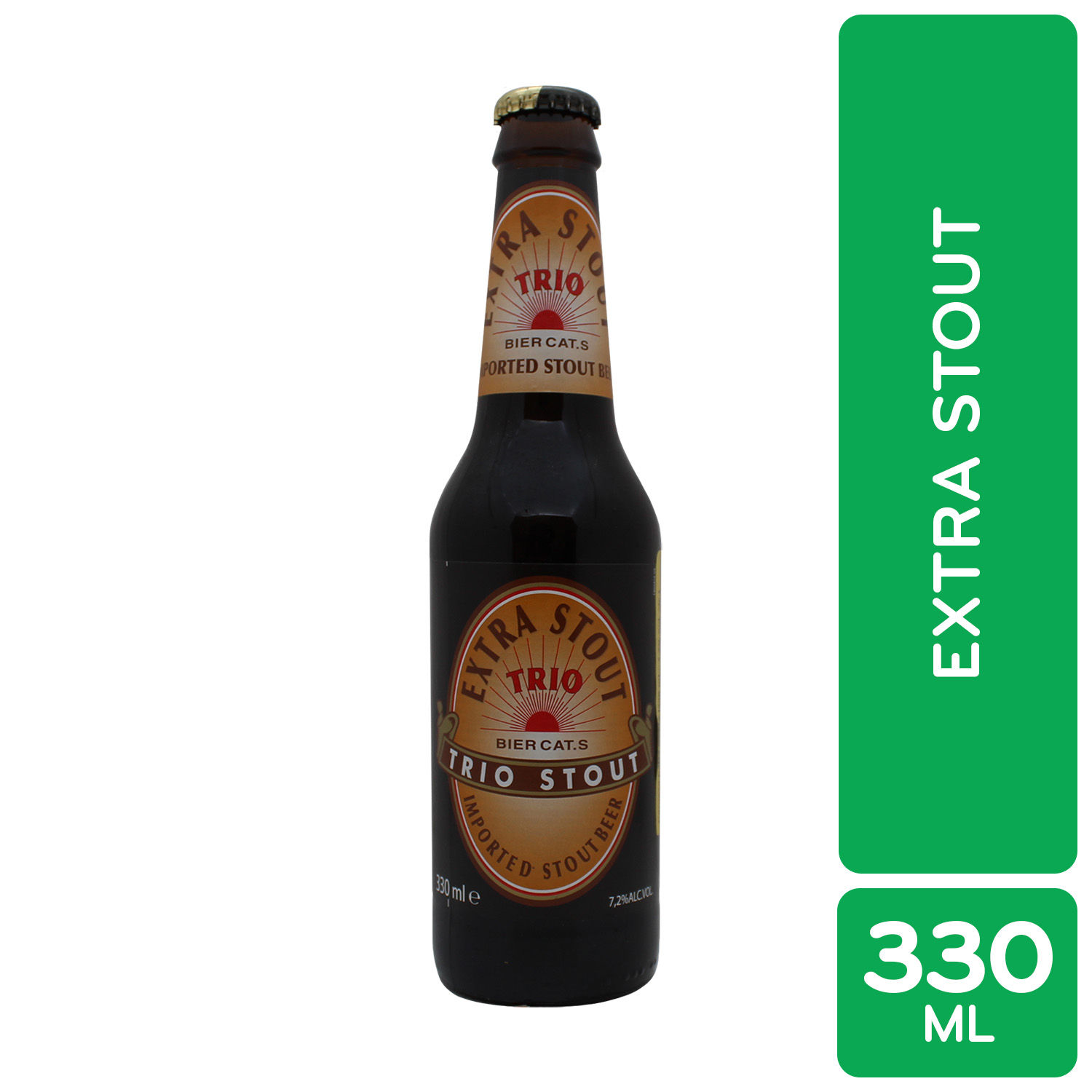 Cerveza Importada Extra Stout Usa Trio Botella 330 Ml