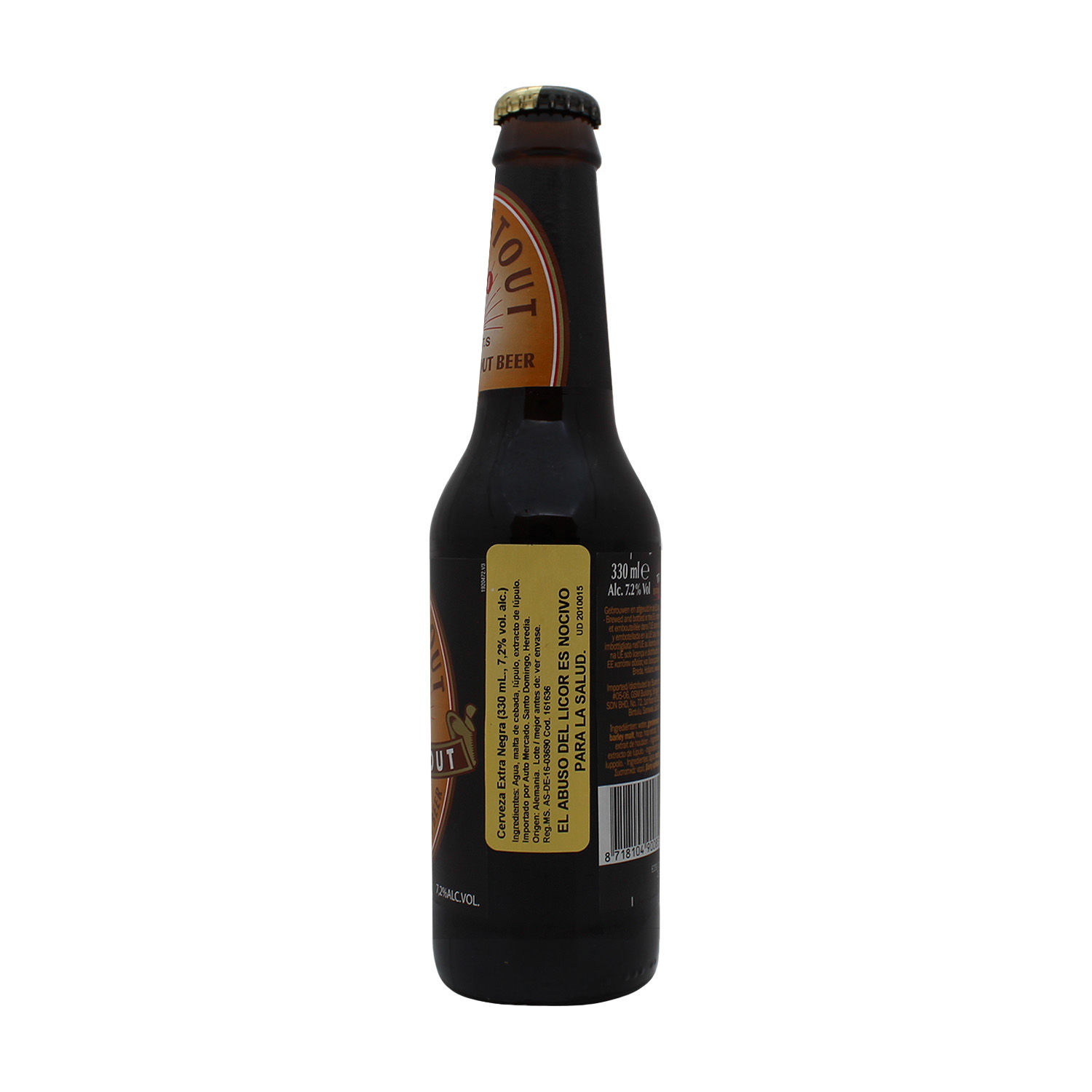 Cerveza Importada Extra Stout Usa Trio Botella 330 Ml